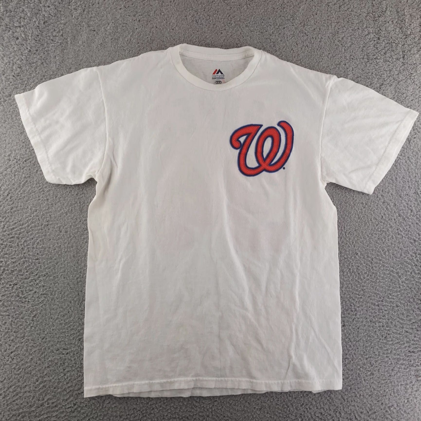 Vintage Majestic Shirt Mens Small T Shirt Short Sleeve White Crew Neck Washington Harper 34 Vintage No Size US S / EU 44-46 / 1 - 5 Thumbnail
