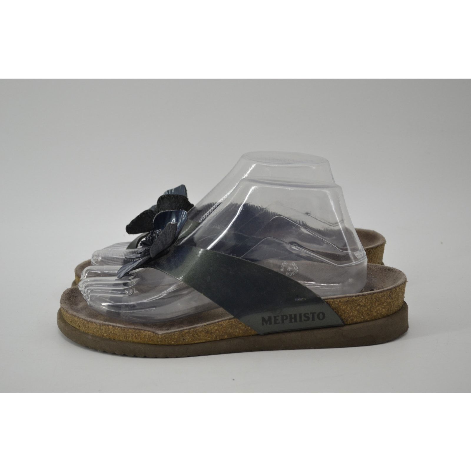 Mephisto Mephisto Wms Euro 39 US 9 Sandal Blue Floral Thong Sandal Size US 9 / IT 39 - 19 Thumbnail