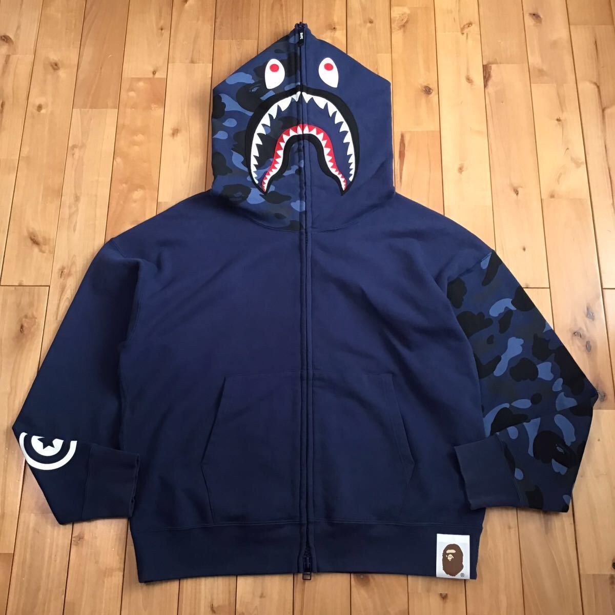 Bathing ape hoodie blue hotsell