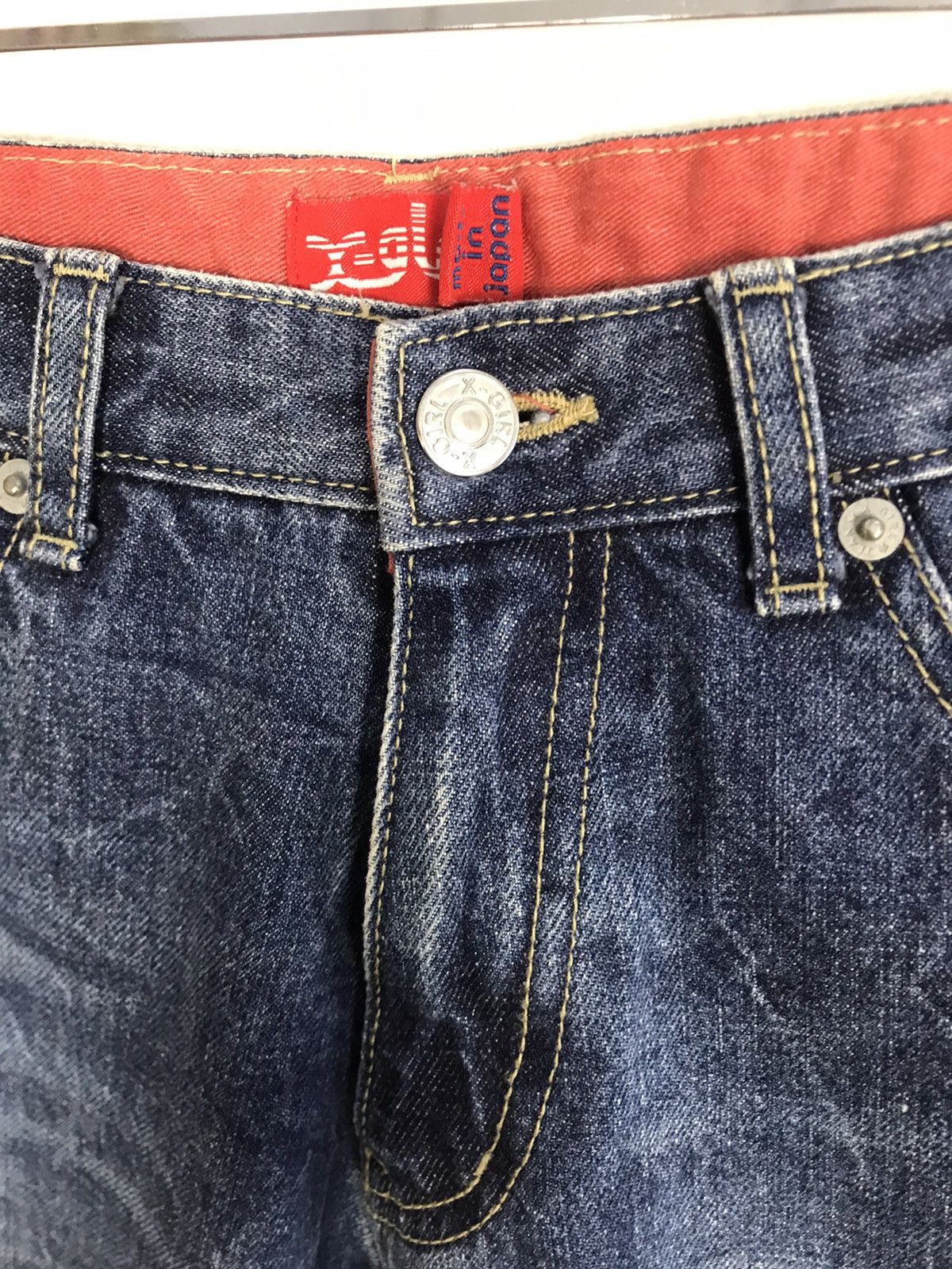 Japanese Brand X Girl Japan Zipper Indigo Denim Jeans Pants Straight Cut Size 28" / US 6 / IT 42 - 4 Thumbnail