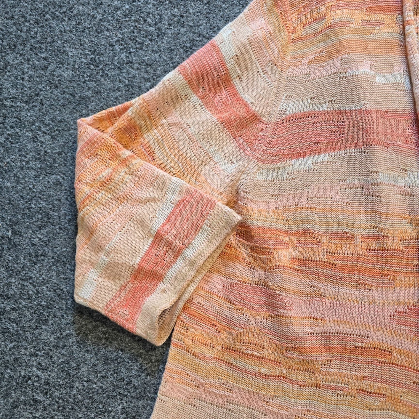 J. Jill J Jill Cardigan Womens XL Orange Striped Linen Blend Open Duster Sweater Casual Size XL / US 12-14 / IT 48-50 - 4 Thumbnail