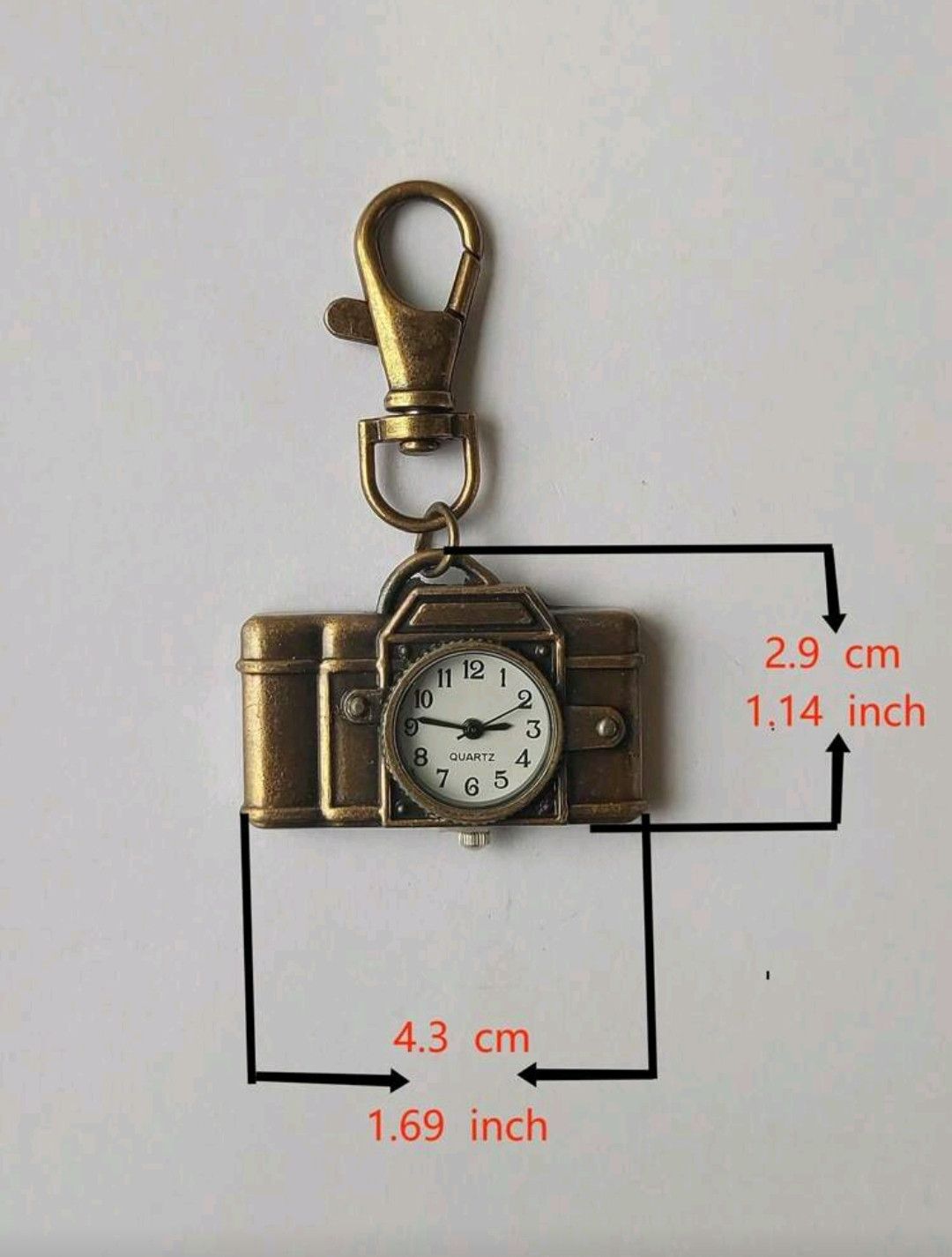 Jewelry Camera watch vintage bronze keychain Size ONE SIZE - 3 Thumbnail