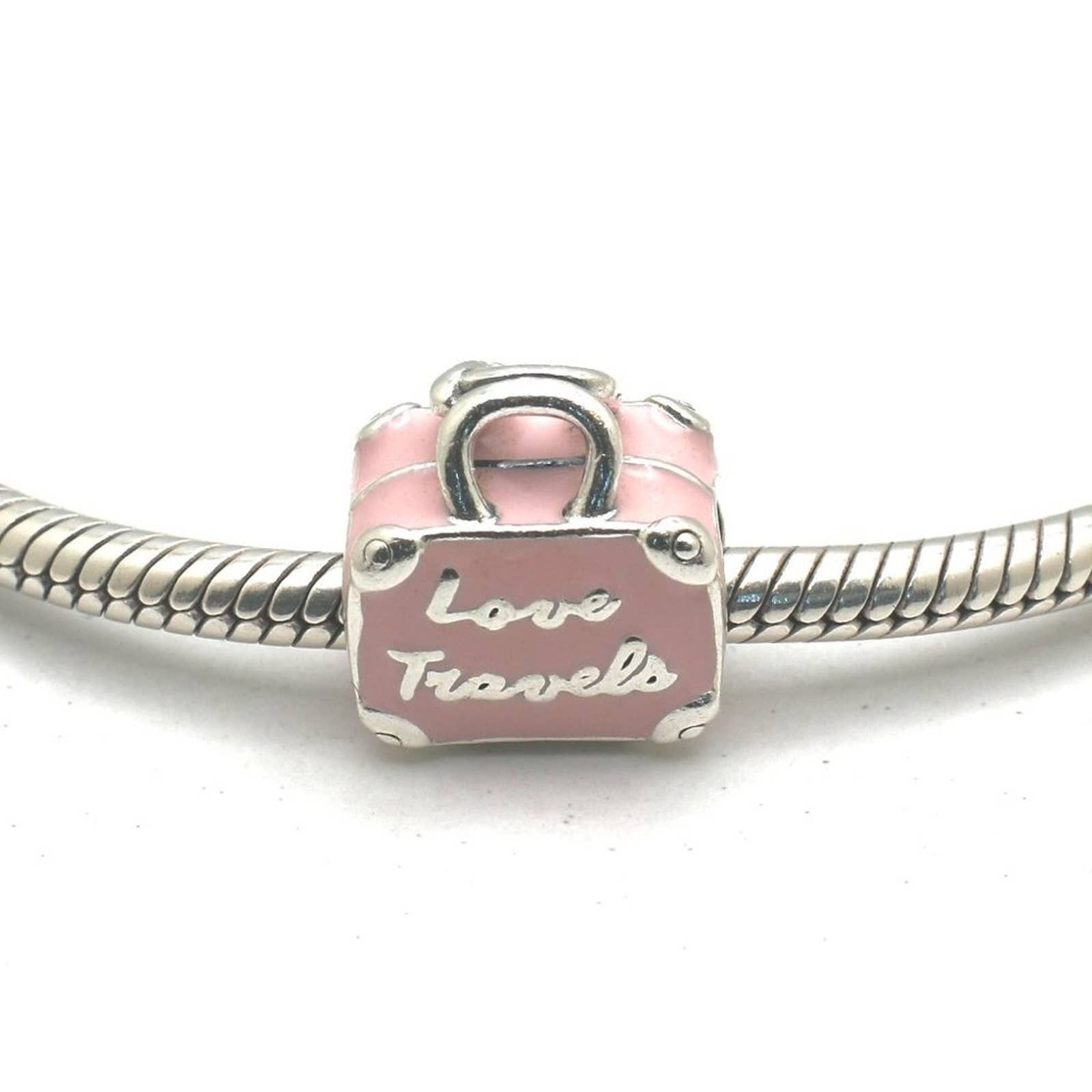 pandora Authentic PANDORA Pink Travel Bag Charm Grailed