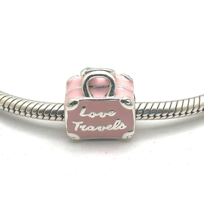 pandora Authentic PANDORA Pink Travel Bag Charm Grailed