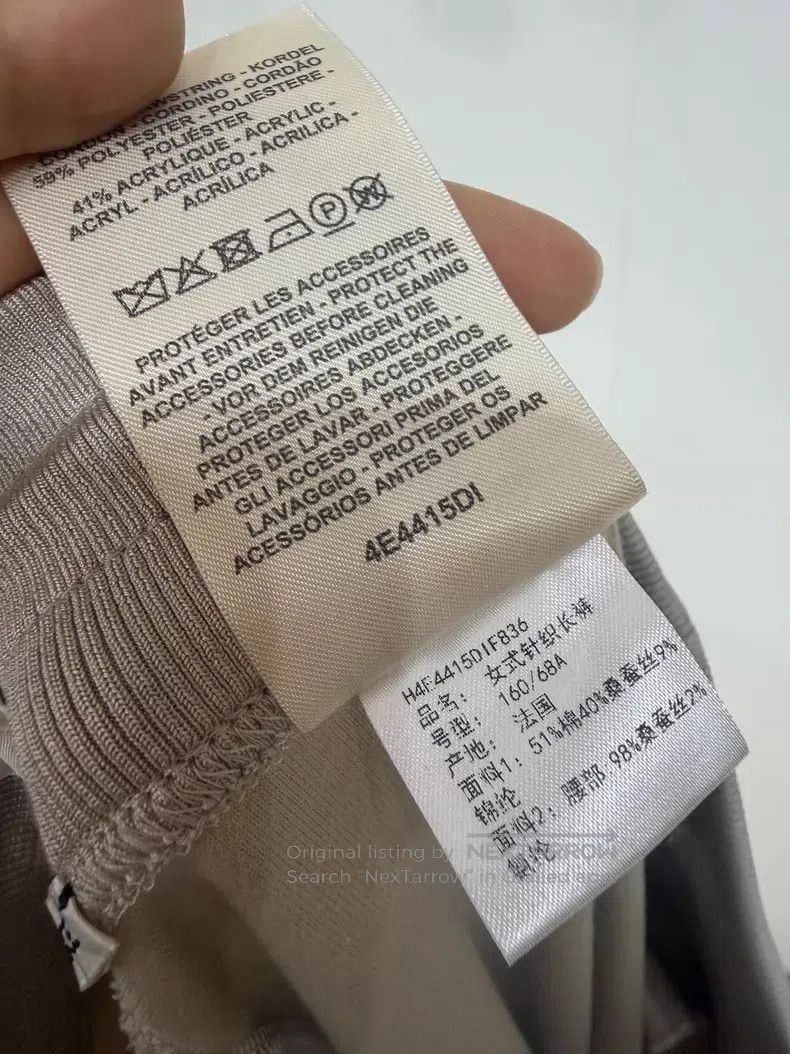 Hermes Hermes Oatmeal logo leisure pants long pants Size 24" / US 00 / IT 34 - 6 Thumbnail