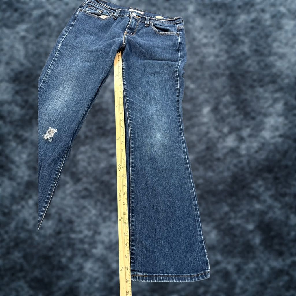 Levi's VINTAGE Levi's 515 Jeans Womens Bootcut Dark Wash Distressed 28x31 Blue 28 Regular Women Mens? Size 28" / US 6 / IT 42 - 1 Thumbnail