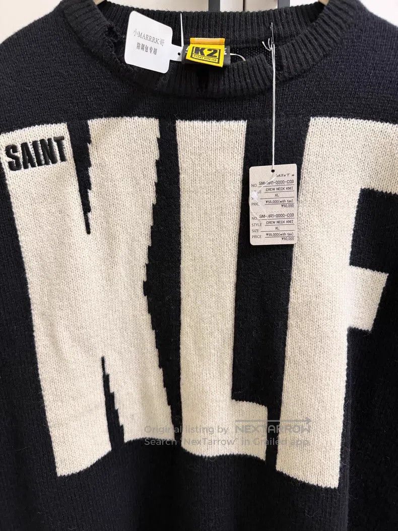 Saint Michael Saint Michael Embroidered wool sweater Size US XL / EU 56 / 4 - 4 Thumbnail
