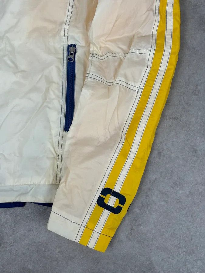 Armani 2000s Armani Cream Nylon Yellow Stripe Windbreaker Jacket Size US L / EU 52-54 / 3 - 9 Thumbnail
