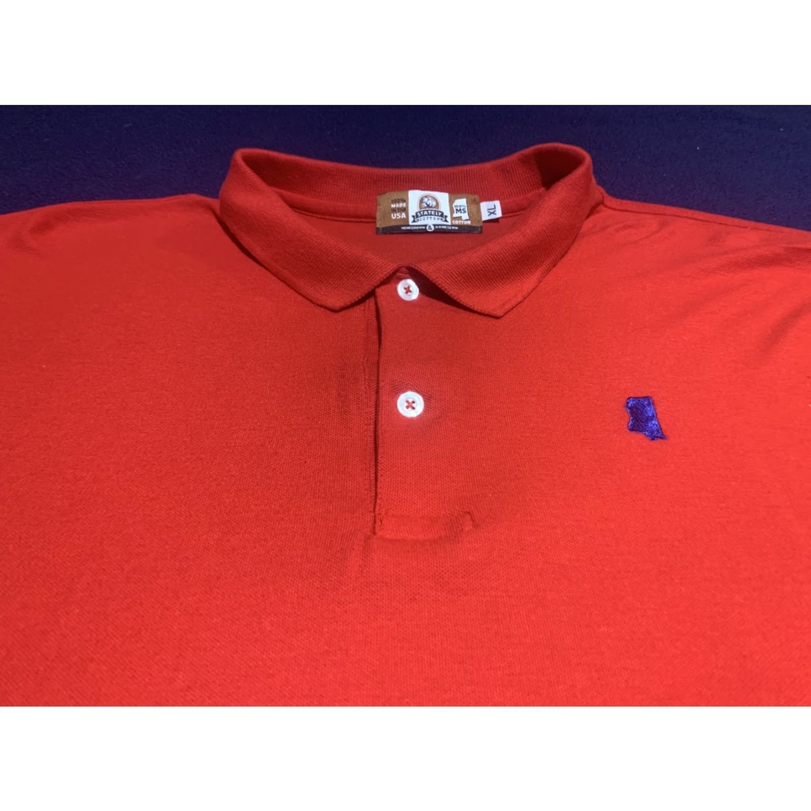 Vintage Mississippi Stately Cotton Red Polo Golf Shirt XL Men Polo Red Mississippi Golf Shirt XL Size US XL / EU 56 / 4 - 3 Thumbnail