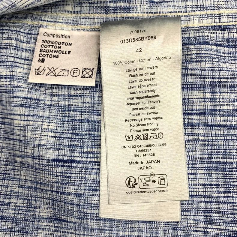 Dior Dior Light blue logo jacquad full printed cotton lapel sin Size US XS / EU 42 / 0 - 7 Thumbnail