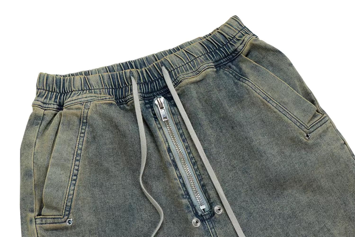 Jean Gradient Color Washed Baggy Drawstring Jeans Size US 33 - 3 Thumbnail
