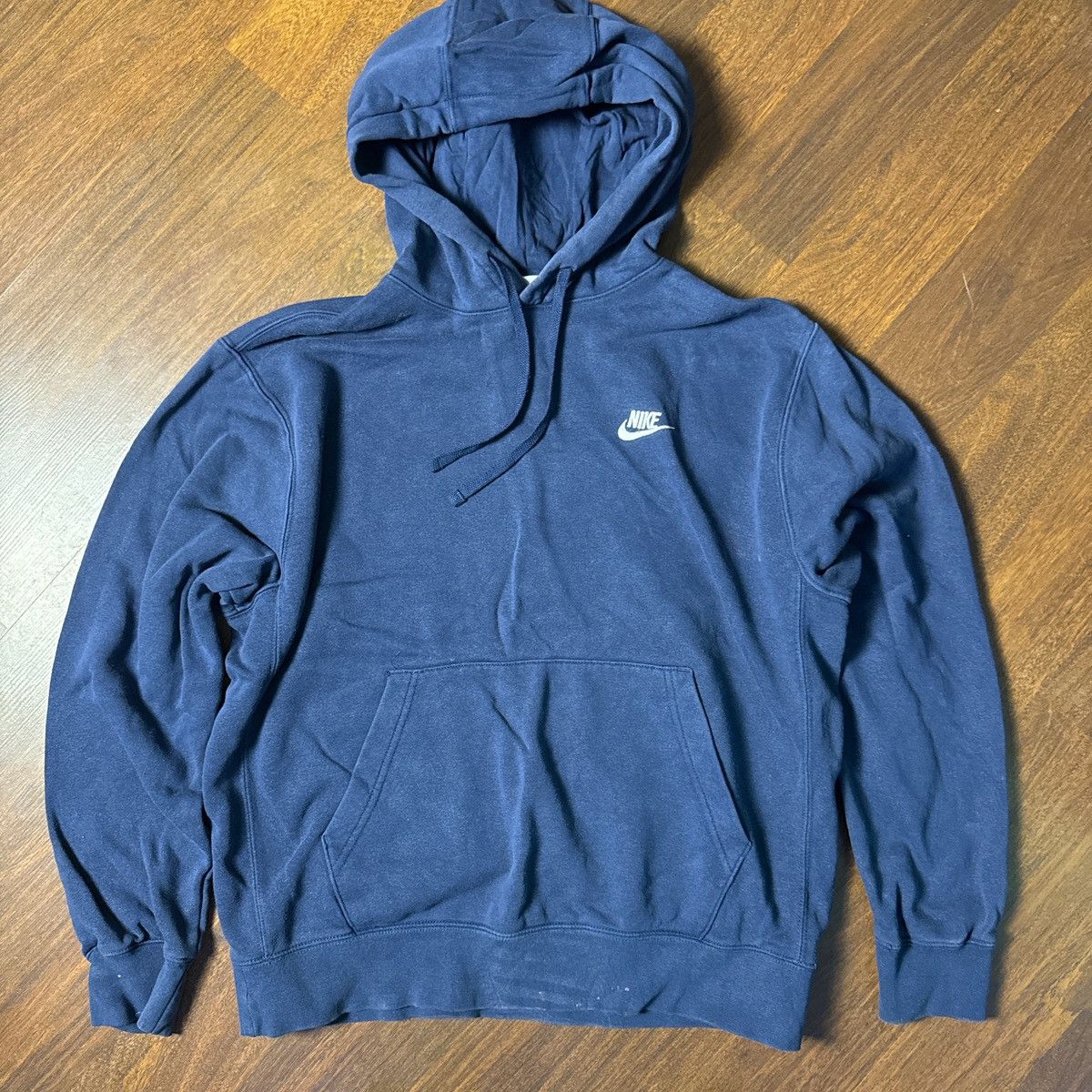 Nike Y2K Navy blue nike swoosh hoodie Size US M / EU 48-50 / 2 - 1 Thumbnail