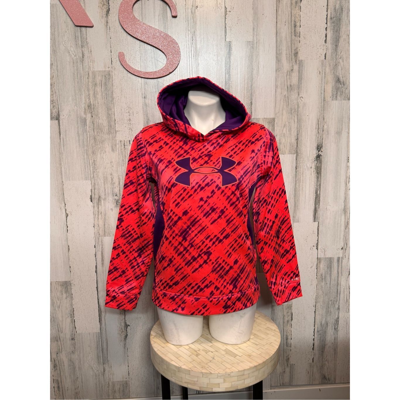 Under Armour Under Armour XS Hoodie Pink Purple Athletic Sweatshirt Size XS / US 0-2 / IT 36-38 - 2 Thumbnail