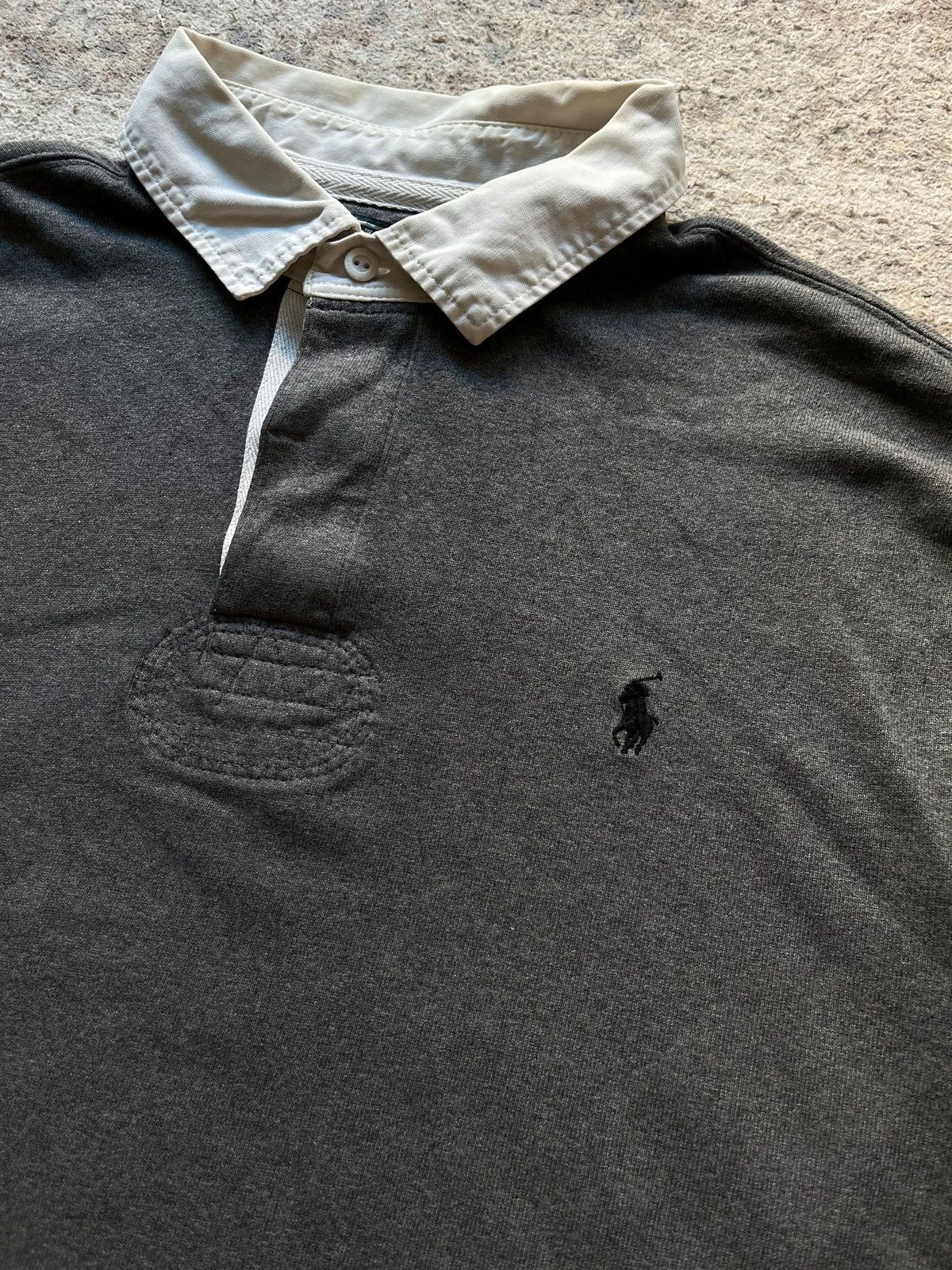Ralph Lauren Polo Ralph Lauren Sz XL Rugby Shirt Grey 2000s Small Pony Size US XL / EU 56 / 4 - 5 Thumbnail