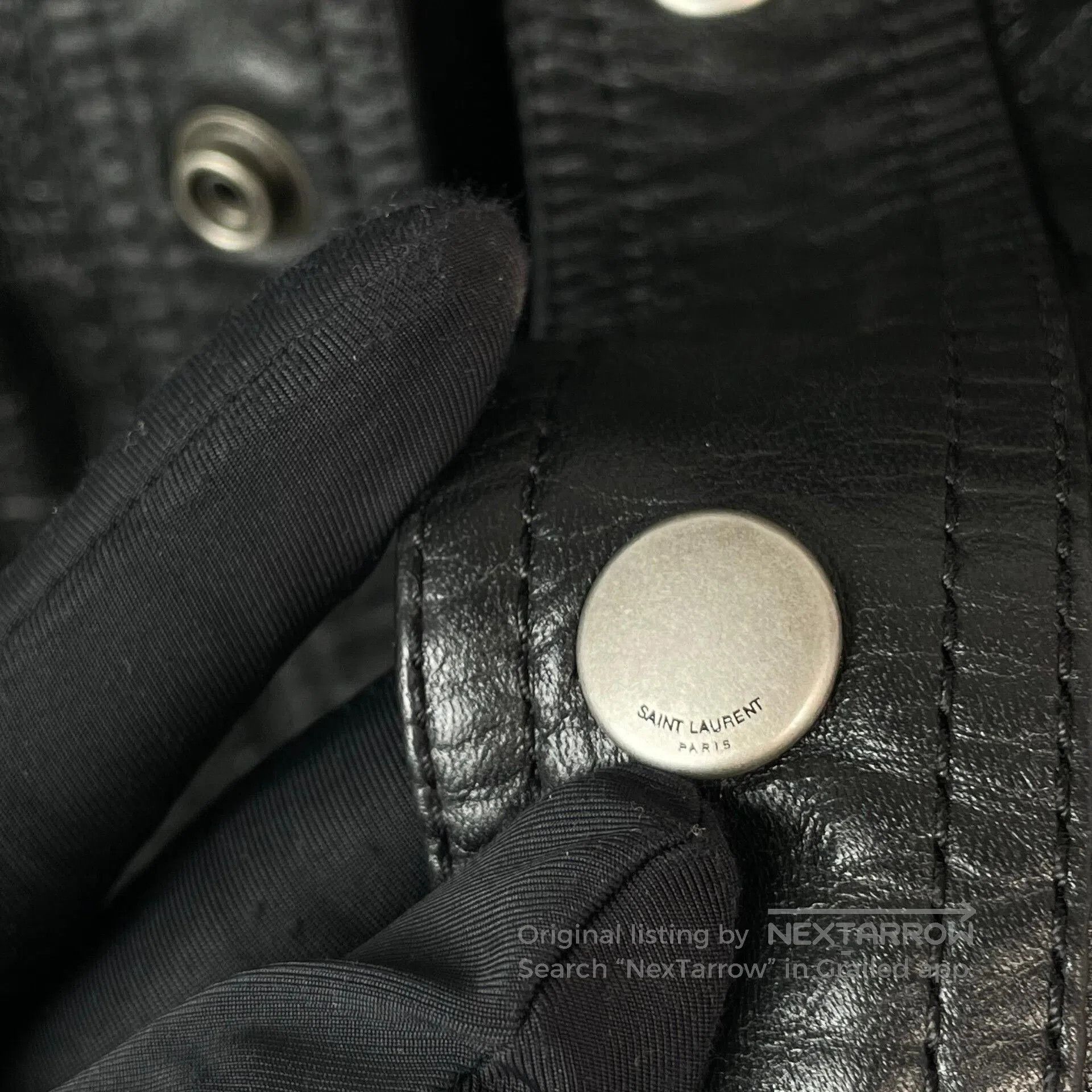 Yves Saint Laurent YSL Black Biker Leather Jacket. Size XS / US 0-2 / IT 36-38 - 5 Thumbnail
