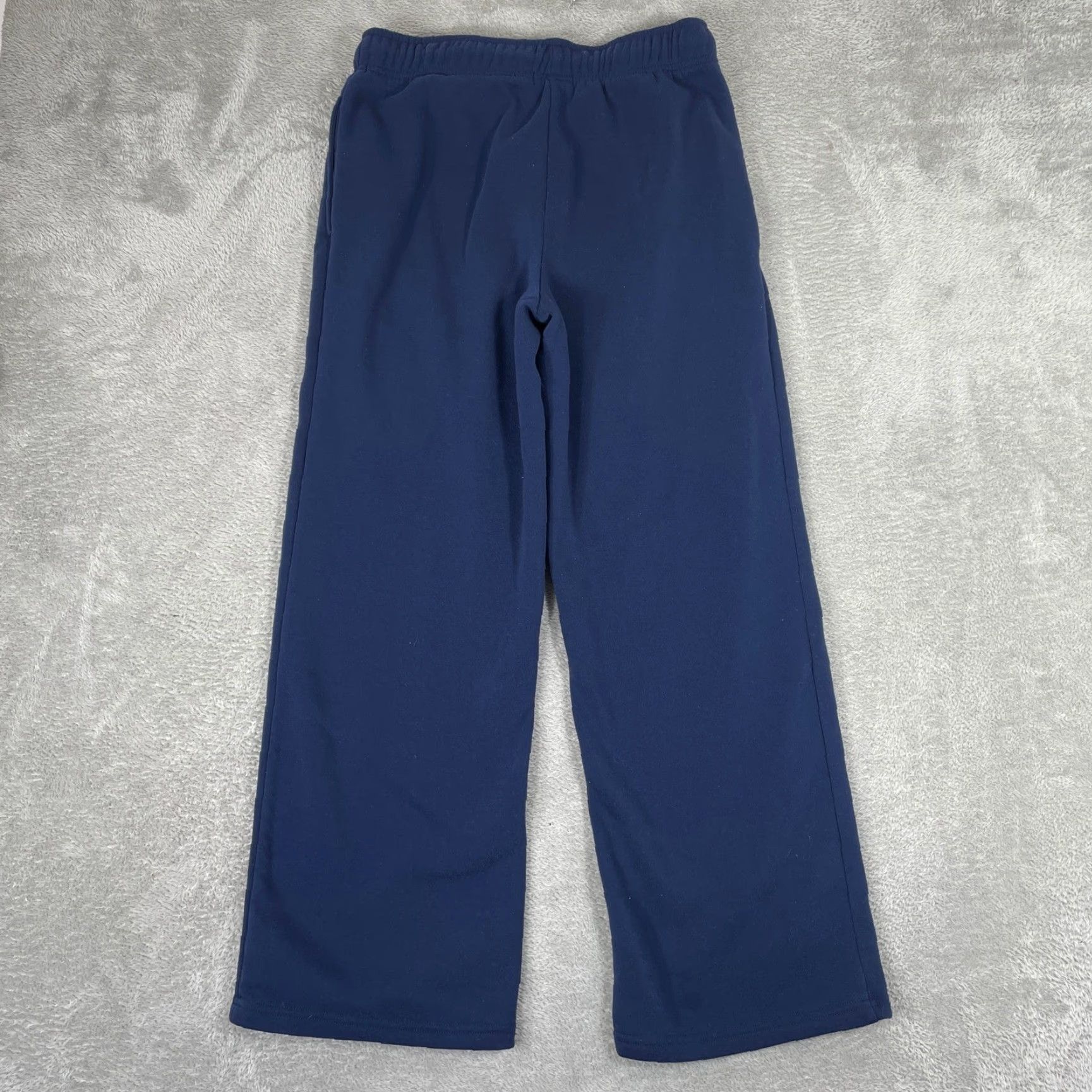 Vintage VINTAGE Common Stitch Womens Large Blue Wide-Leg Sweatpants Drawstring Loungewear Size 30" / US 8 / IT 44 - 2 Thumbnail