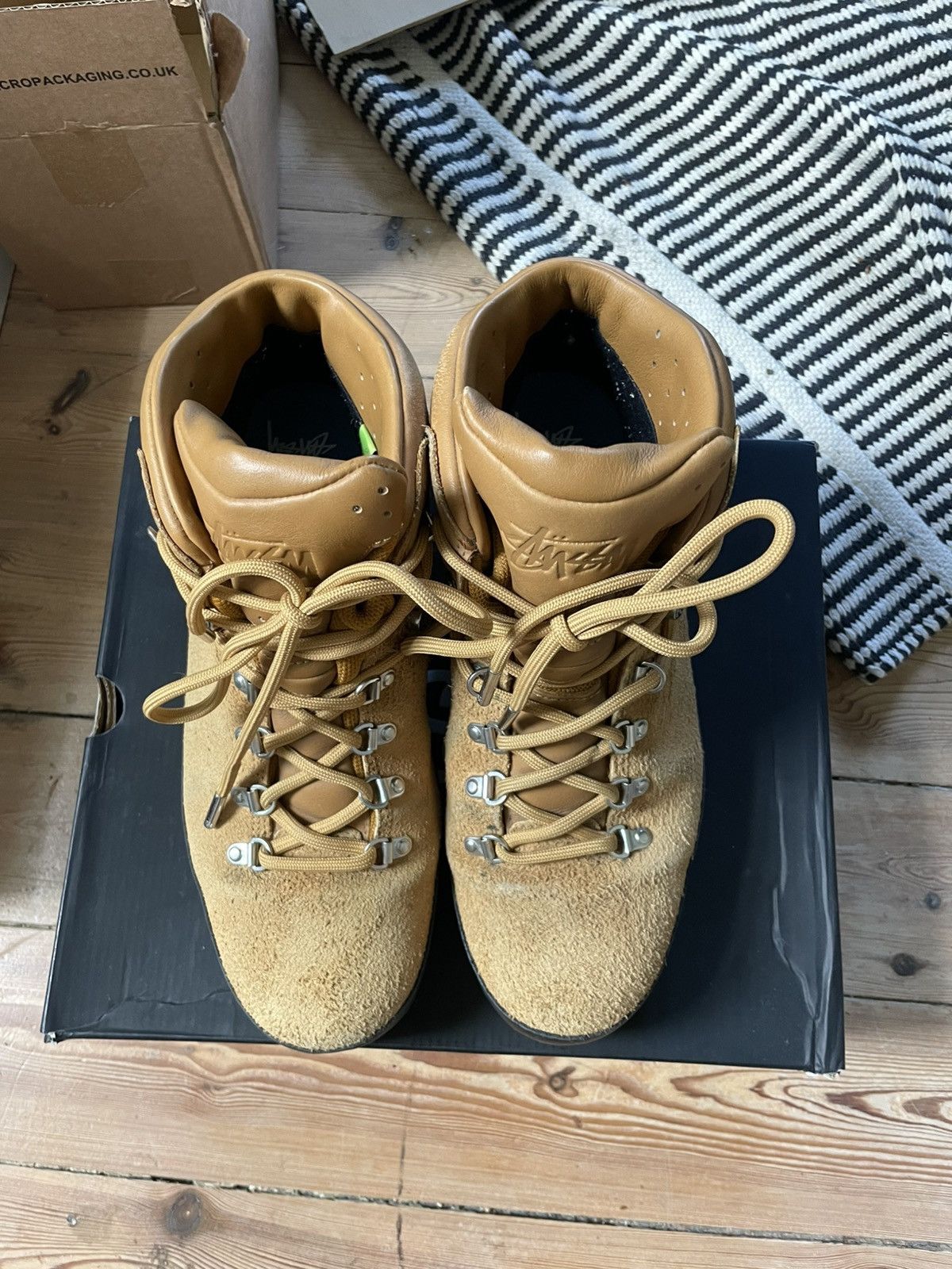 Stussy × Timberland Stussy world hiker boots Size US 11.5 / EU 44-45 - 1 Thumbnail