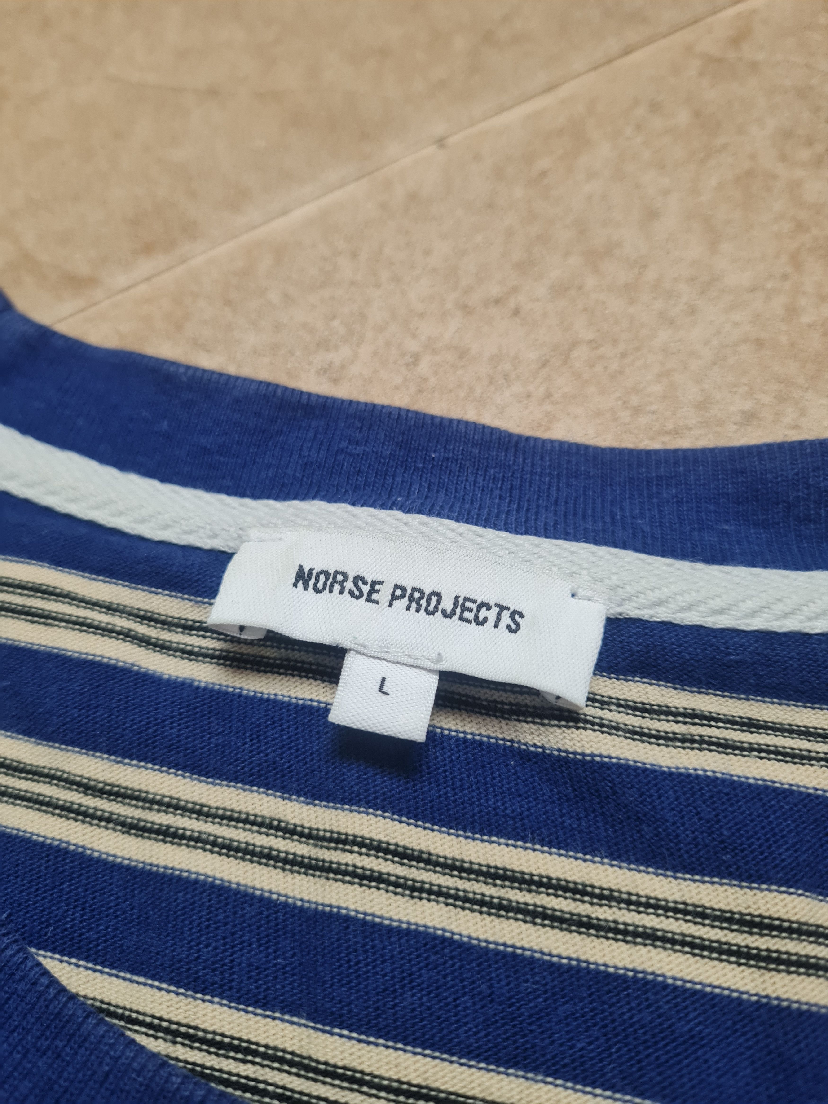 Norse Projects T-SHIRT Norse Projects Johannes Nautical Stripe Oranic Sz L Size US L / EU 52-54 / 3 - 15 Thumbnail