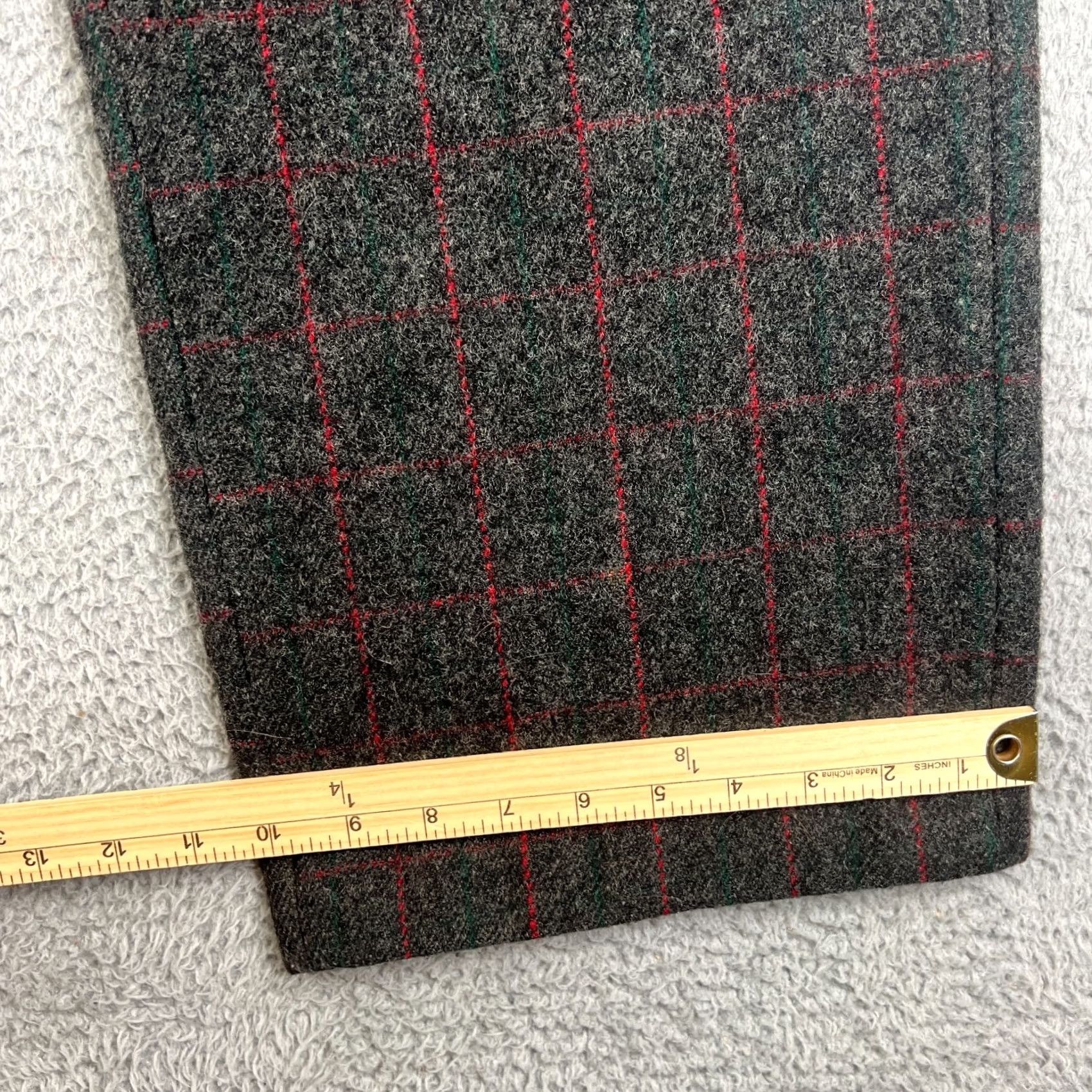 Vintage VINTAGE LL Bean Pants Mens Heavyweight Wool Plaid Hunting Outdoor VTG 47x30" Size US 34 / EU 50 - 2 Thumbnail