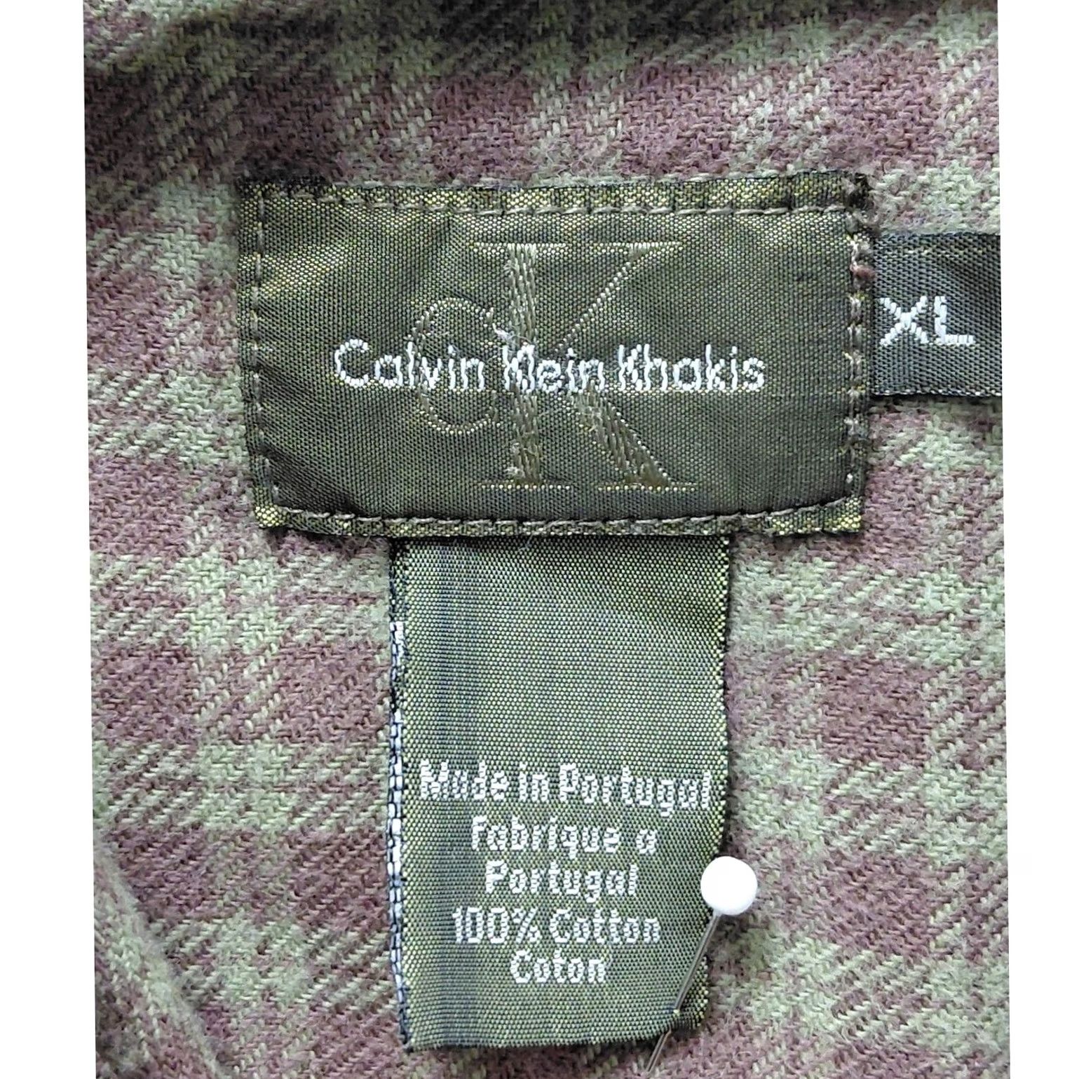 Calvin Klein Calvin Klein Khakis Shirt Brown Plaid Cotton Long Sleeve Collared Size XL Mens Size US XL / EU 56 / 4 - 4 Thumbnail