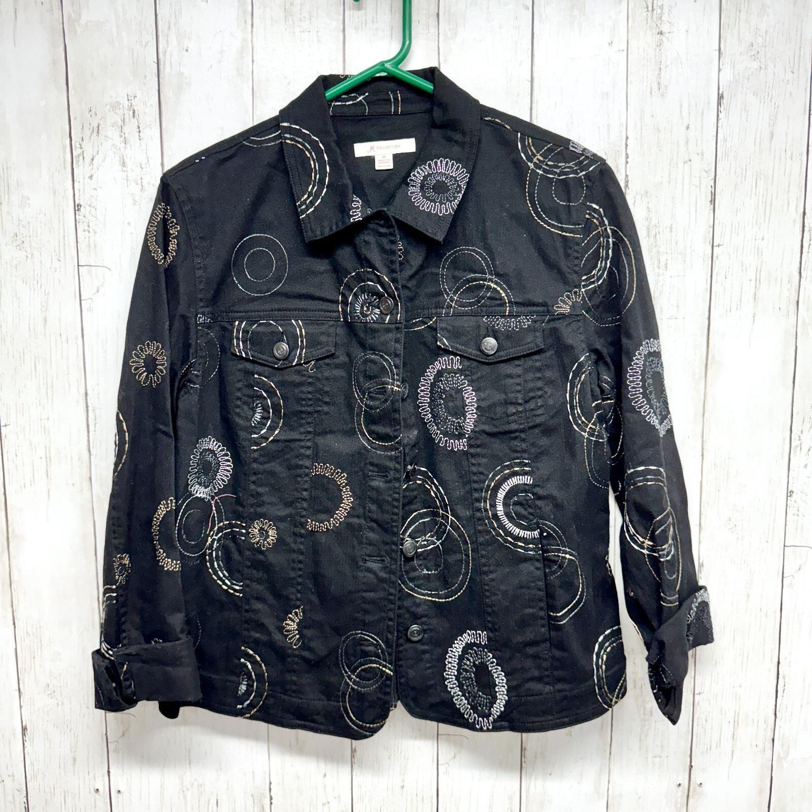 Vintage Vtg JM Collection Jean Jacket 10 Denim Casual Style Cotton Size L / US 10 / IT 46 - 1 Thumbnail