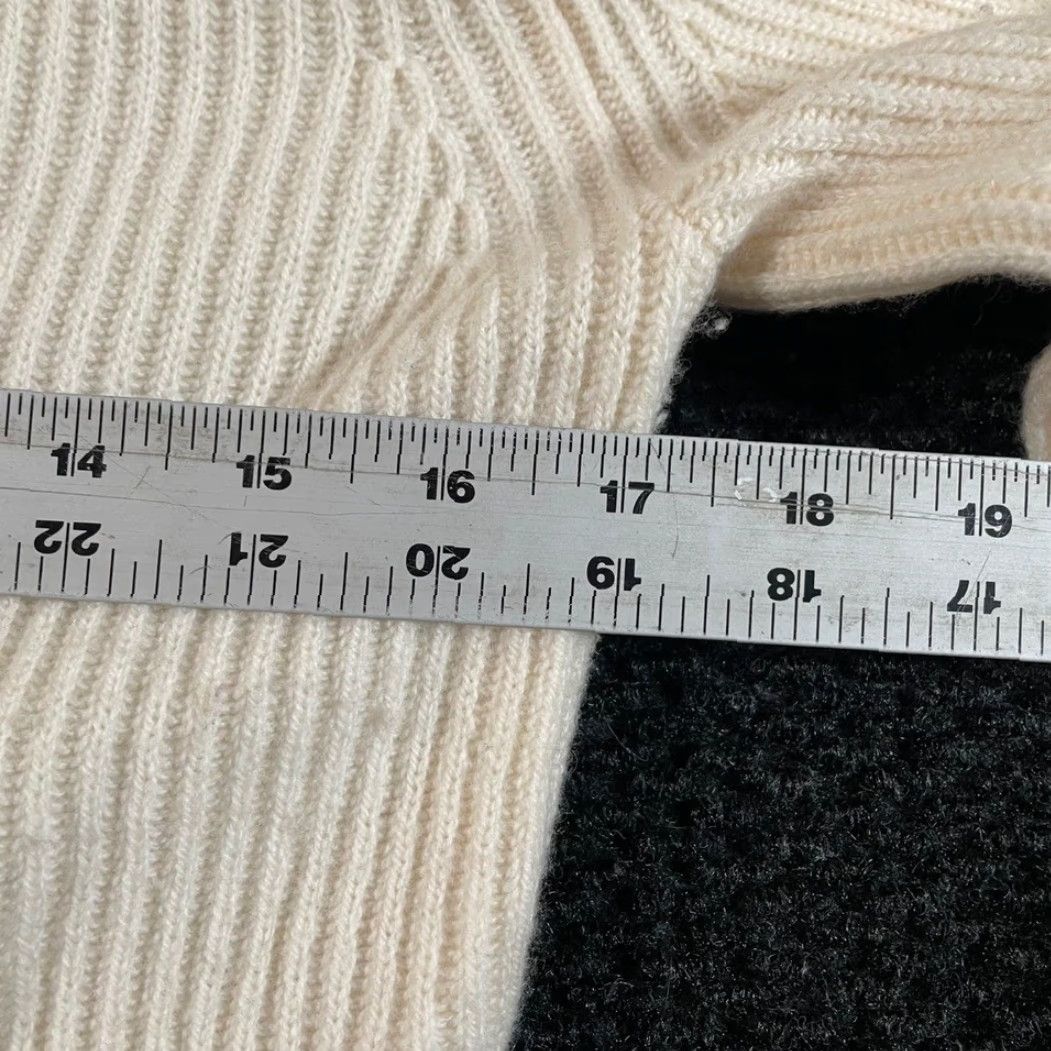 Madewell Madewell Cream Ribbed Knit Square Neckline Sweater Women Size Medium Size M / US 6-8 / IT 42-44 - 6 Thumbnail