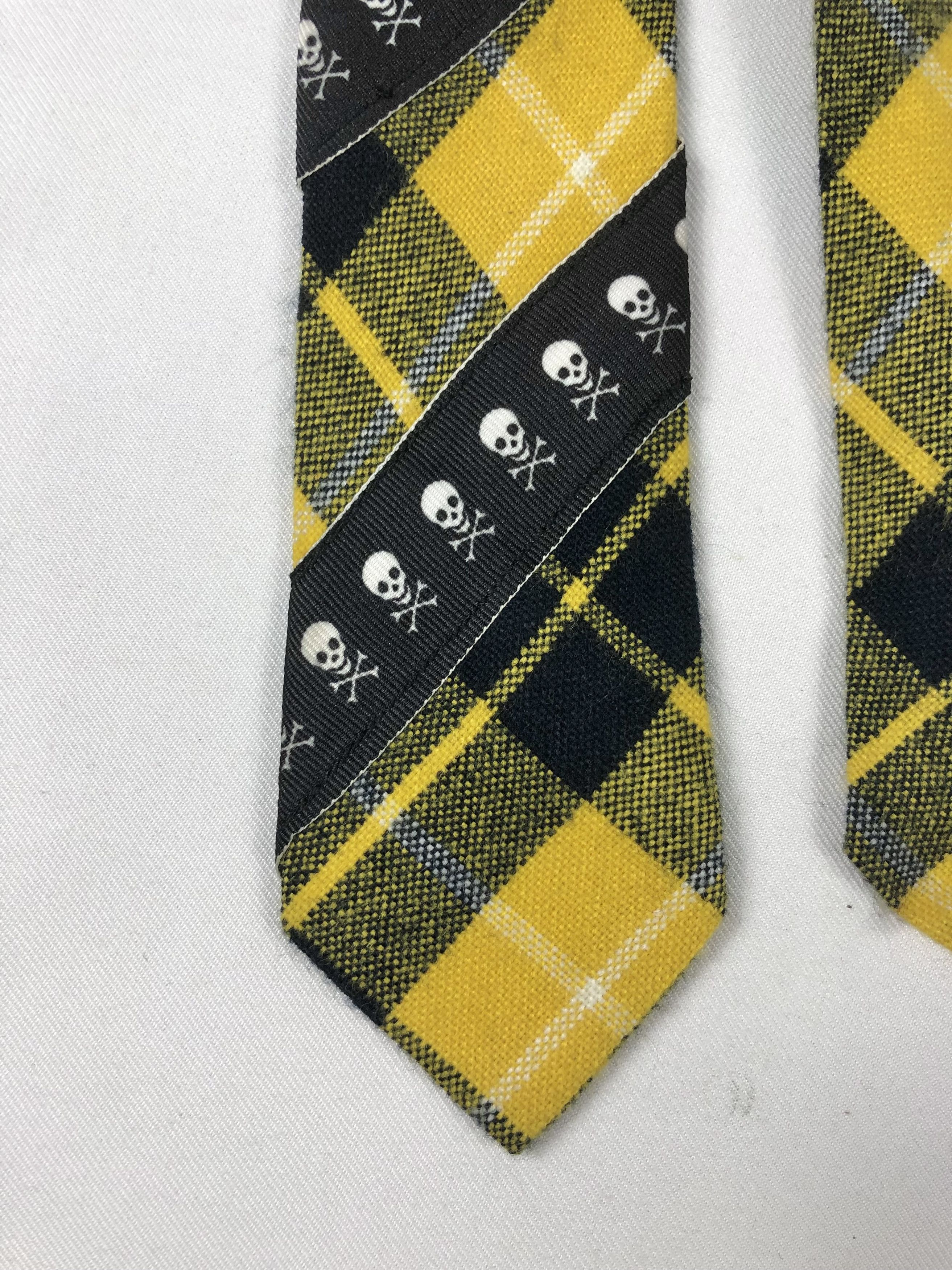 Seditionaries Rare BTM Japan Skulls Checkered Punk Style Tie Size ONE SIZE - 4 Thumbnail