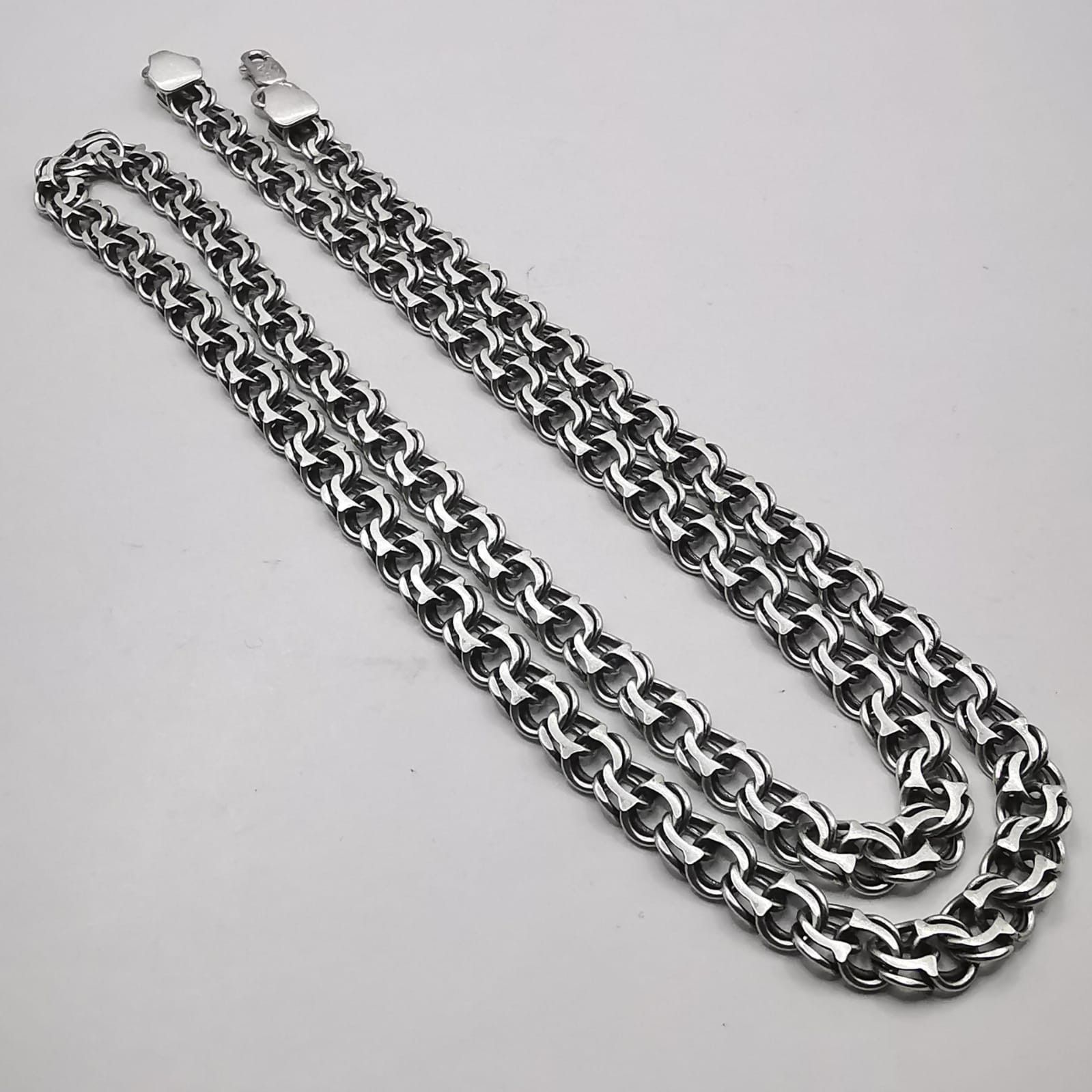 Sterling Silver Vintage Jewelry Chain, 925 Sterling Silver, Signed 23.82g Size ONE SIZE - 5 Thumbnail