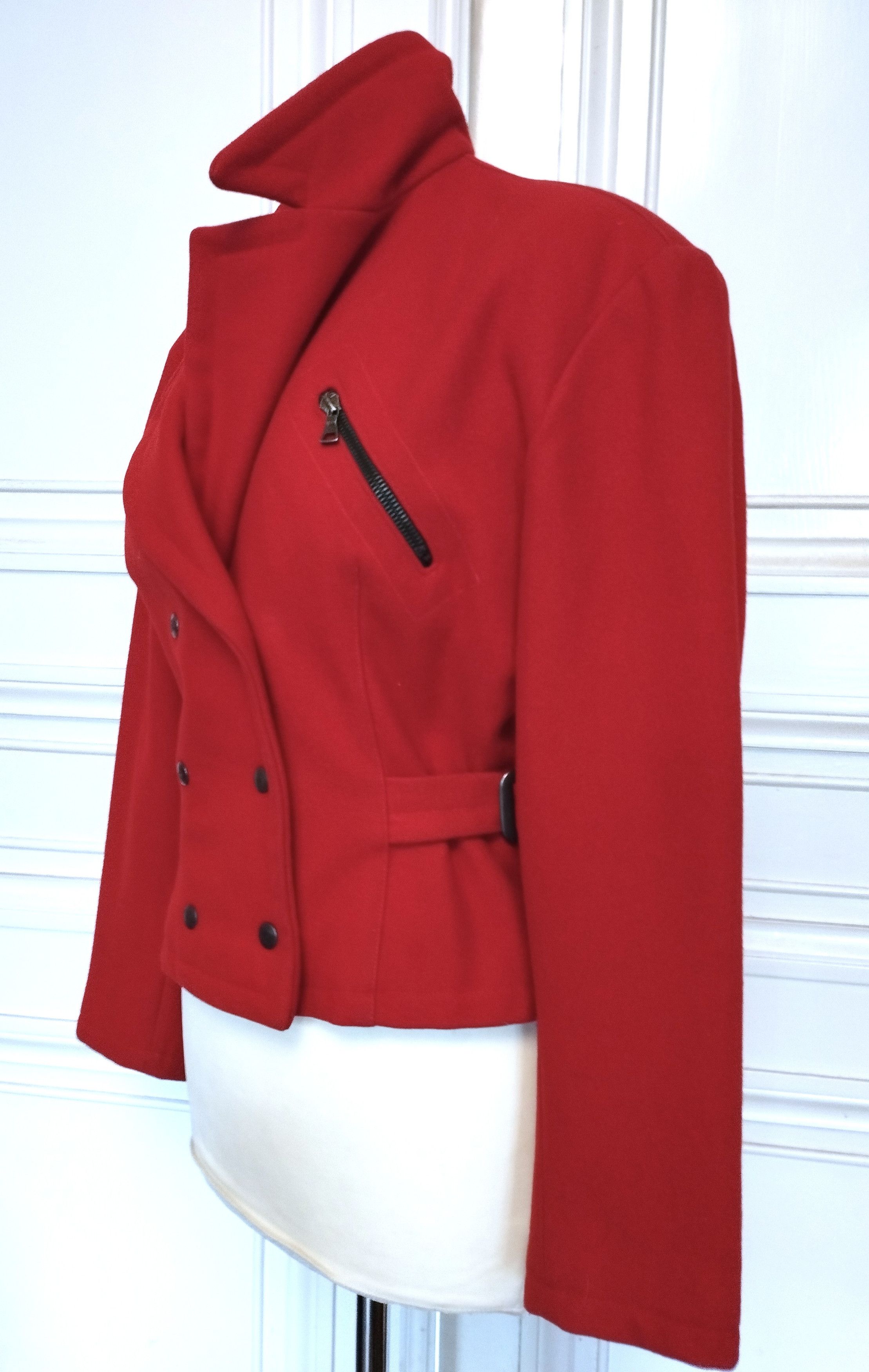 Jean Paul Gaultier Gaultier Veste Laine Perfecto TM/L Size L / US 10 / IT 46 - 8 Thumbnail