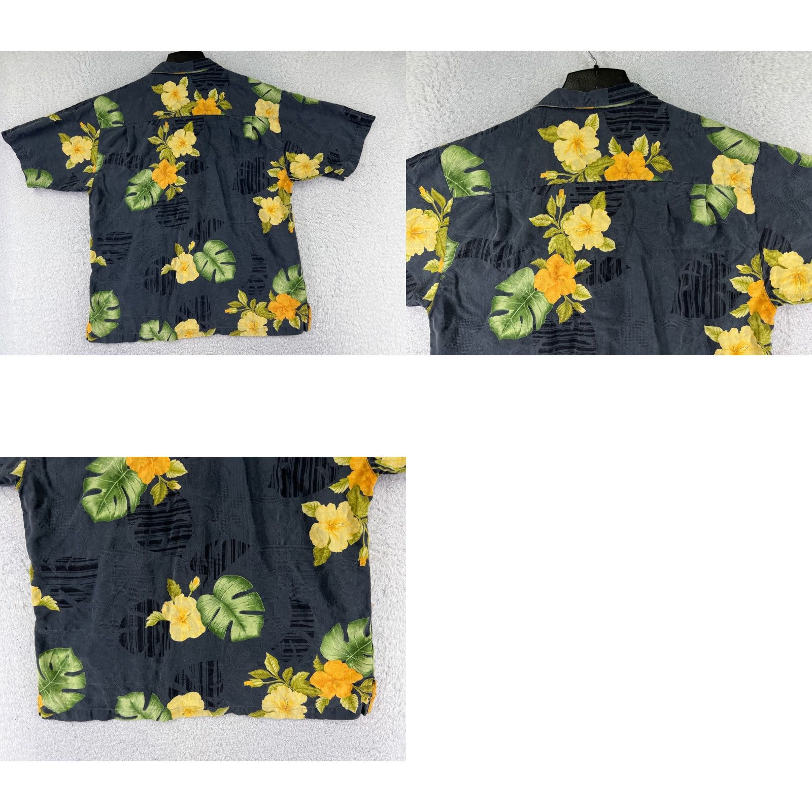 Tommy Bahama Tommy Bahama Shirt Men Large Black Green Floral Palm Hawaiian 100% Silk Beach Size US L / EU 52-54 / 3 - 9 Thumbnail