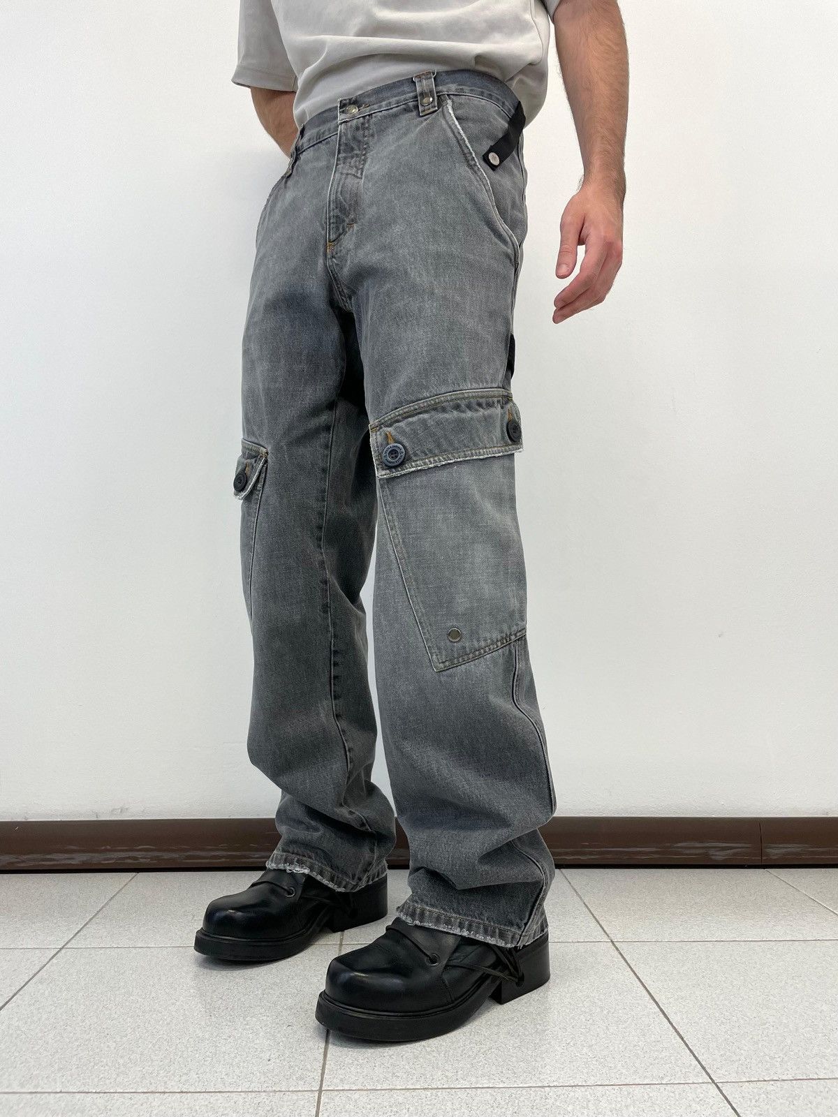 Dolce & Gabbana 2000s heavy weight multi pockets cargo bondage pants archive Size US 35 - 8 Thumbnail