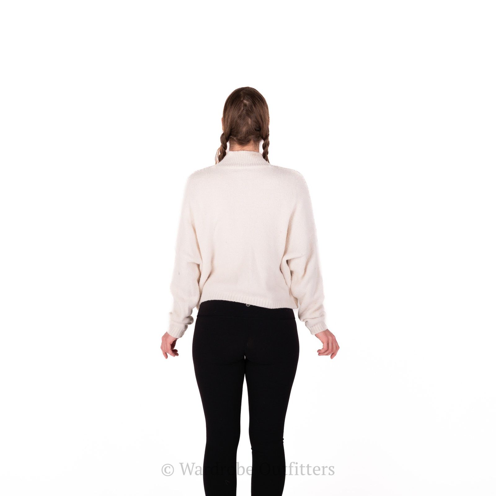 Designer Cream White Plush Long Sleeve Sweater Size S / US 4 / IT 40 - 6 Thumbnail