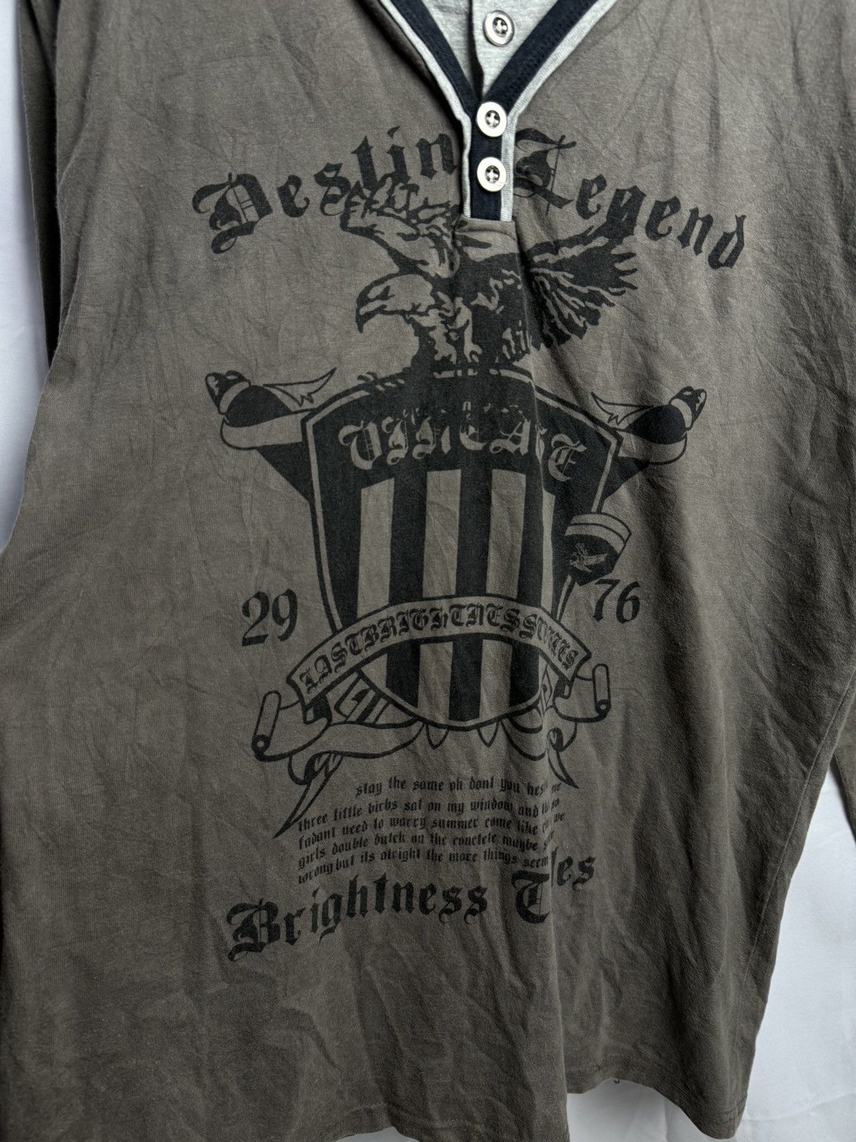 If Six Was Nine × Japanese Brand × Le Grande Bleu (L.G.B.) Japanese Eagle Poem Long Sleeve Size US L / EU 52-54 / 3 - 5 Thumbnail