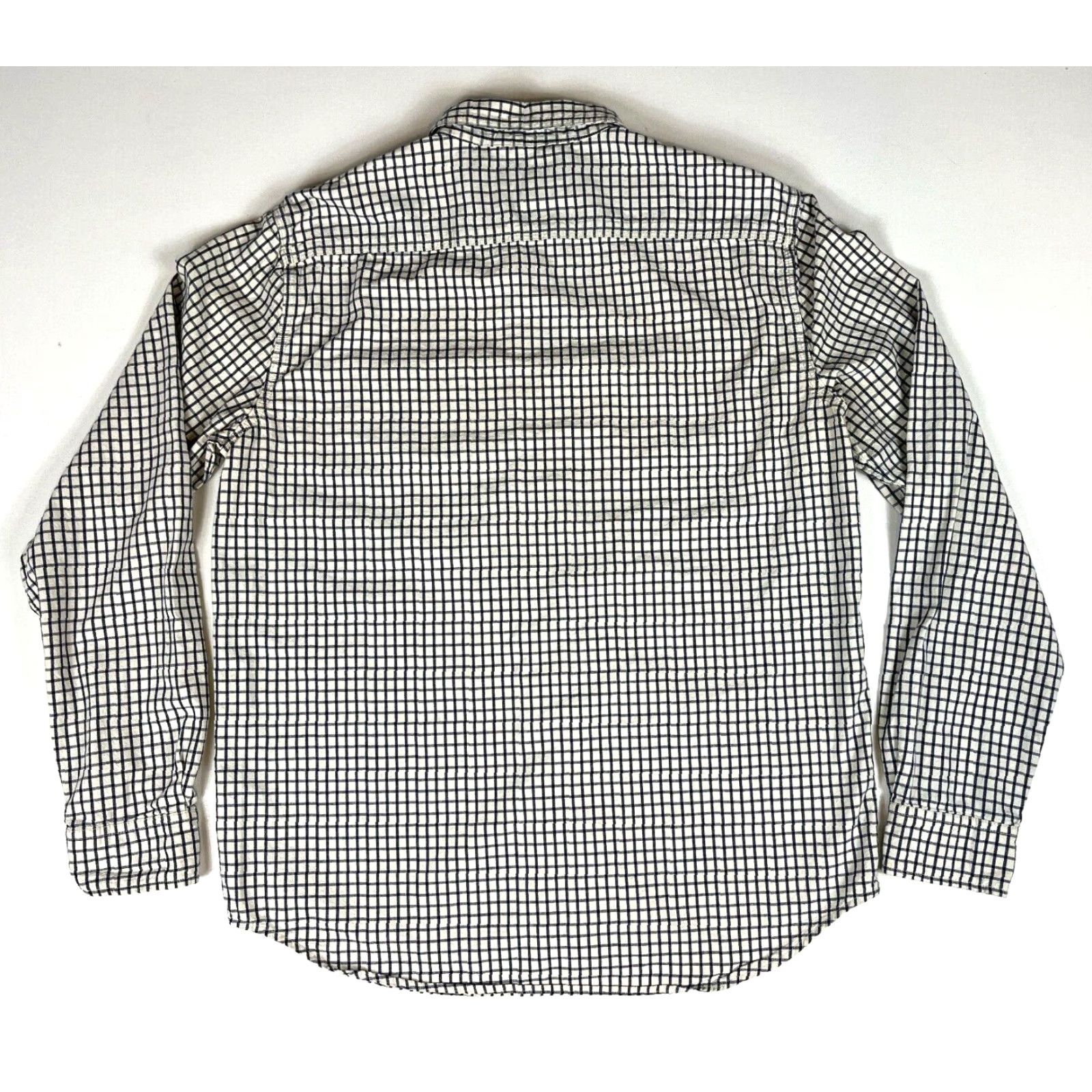 Vintage DENIM & SUPPLY RALPH LAUREN Men’s Button-Up Shirt Streetwear Sz L White Navy Check Long Sleeve Collared Pockets Casual Regular Fit Cotton Size US L / EU 52-54 / 3 - 4 Thumbnail