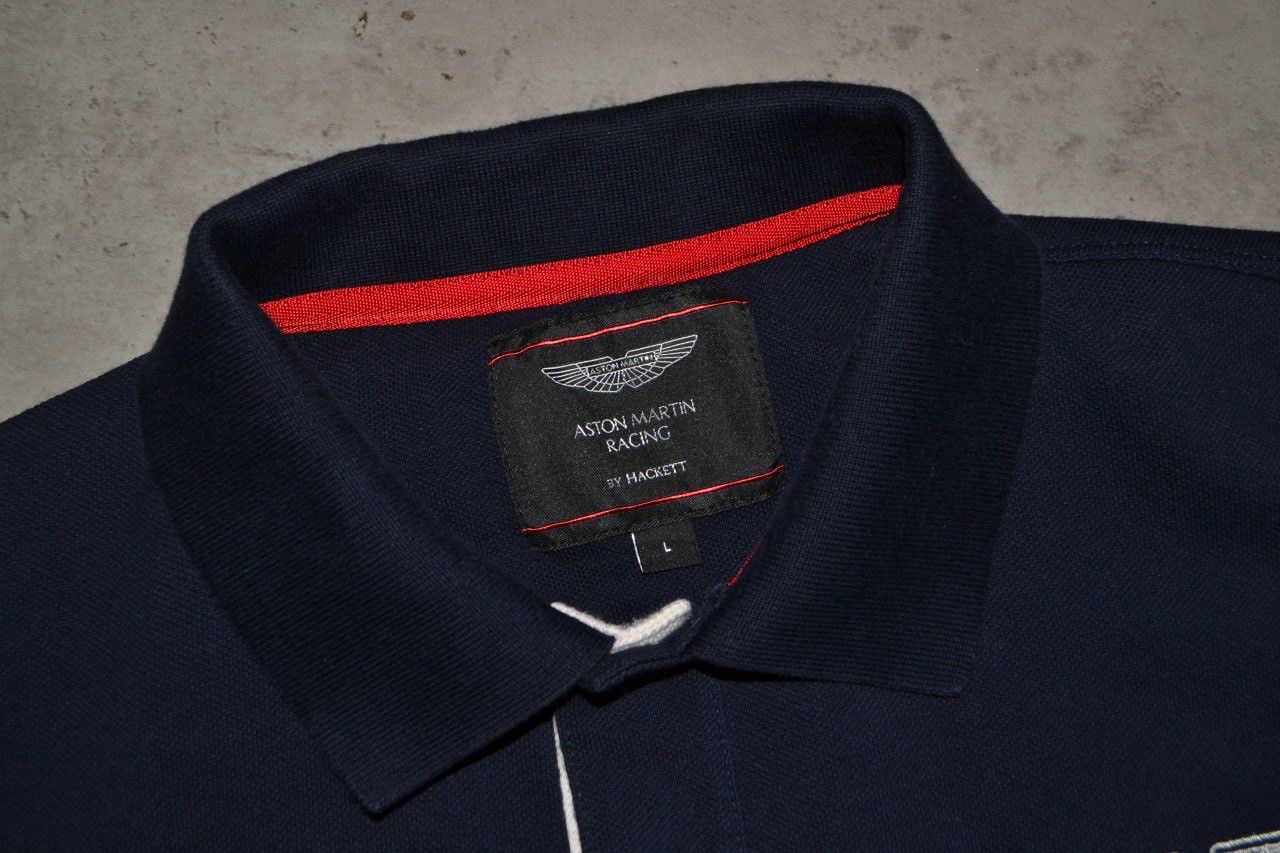Hackett Hackett Aston Martin Racing Mens Blue Polo Shirt Size L Size US L / EU 52-54 / 3 - 8 Thumbnail