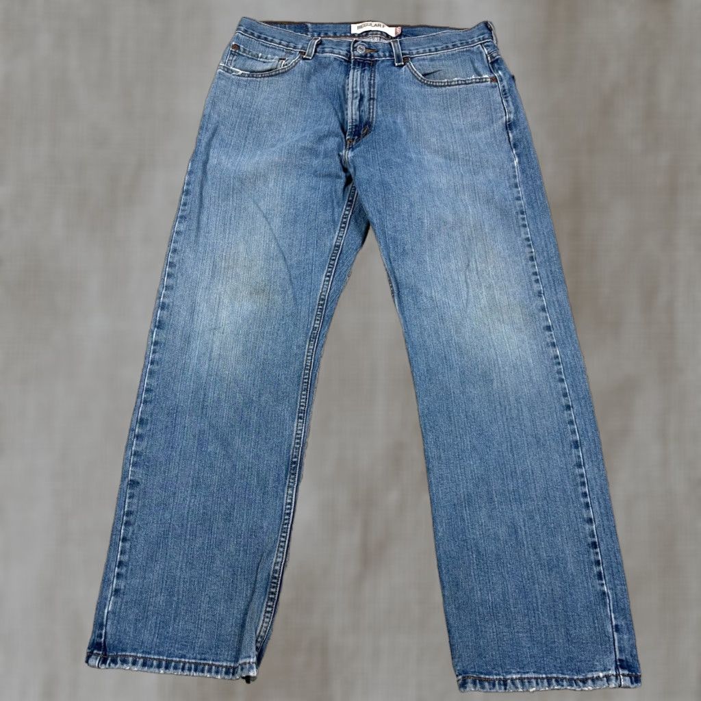 Levi's VINTAGE Levi's 505 Jeans Men 34x30 Regular Fit Straight Blue Distressed 5-Pocket Denim 34 Mens Jeans Regular Modern American Classic Levi's 505 Size US 34 / EU 50 - 1 Thumbnail