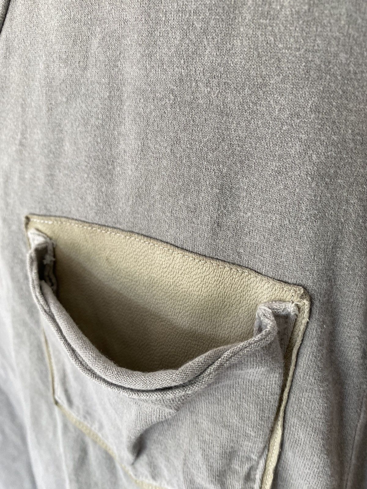 Ekam 2000s WJK leather Pocket smoke tee Size US S / EU 44-46 / 1 - 5 Thumbnail