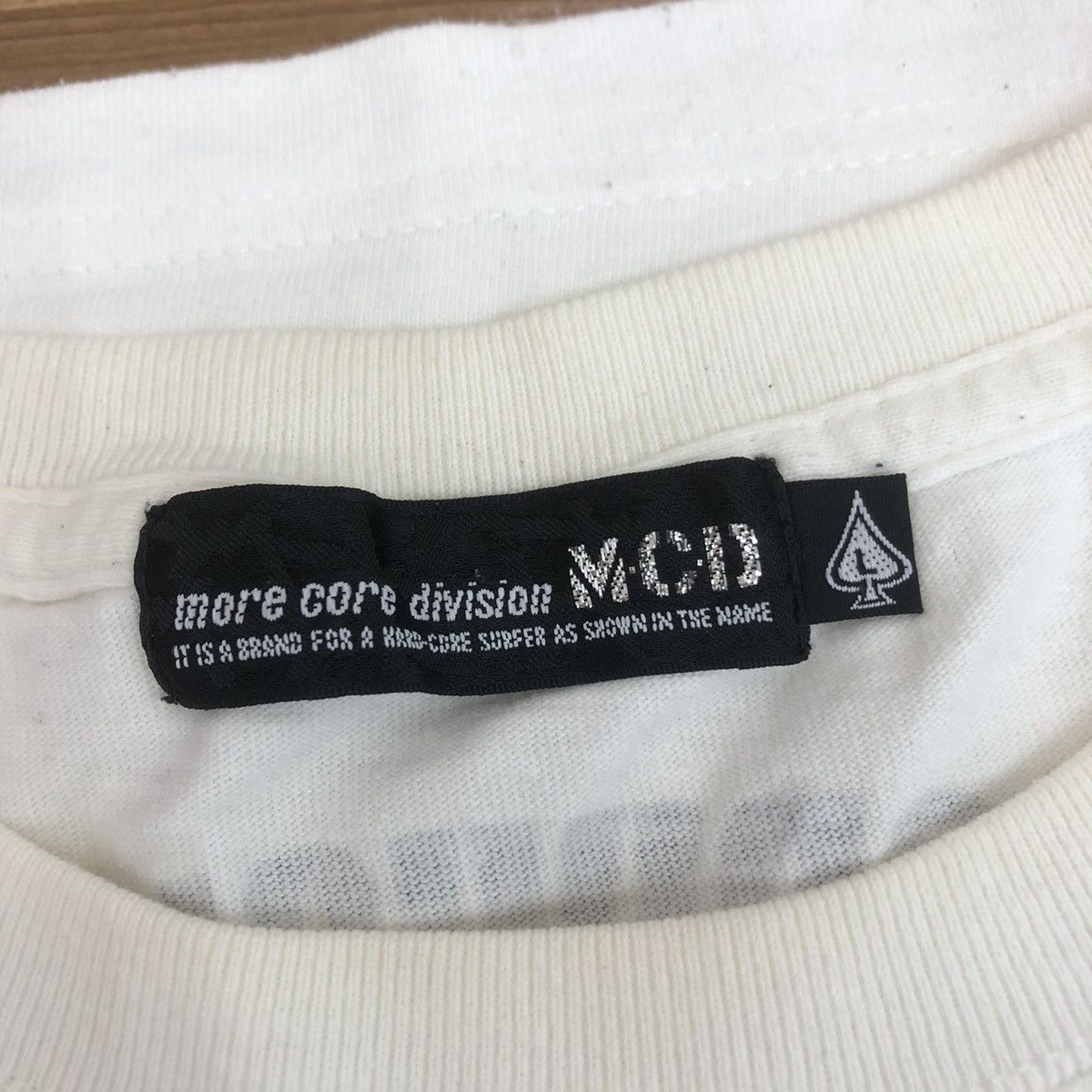 Vintage MCD JAPAN More Core Division Embossed Logo Tee Shirt Top Size US L / EU 52-54 / 3 - 6 Thumbnail