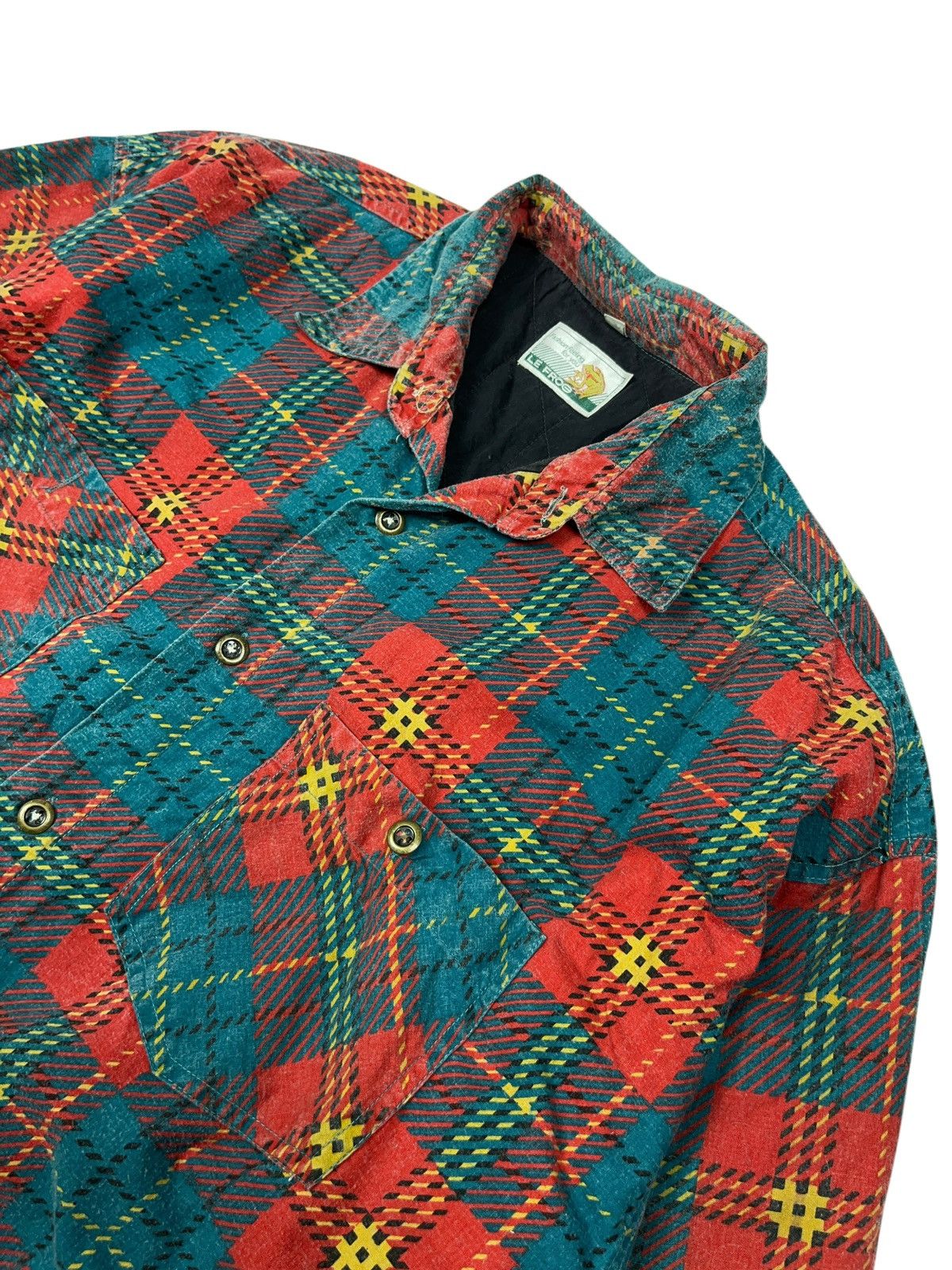 Le Frog × Vintage Vintage 80s Le Frog Insulated Work Flannel Overshirt Size US XL / EU 56 / 4 - 4 Thumbnail