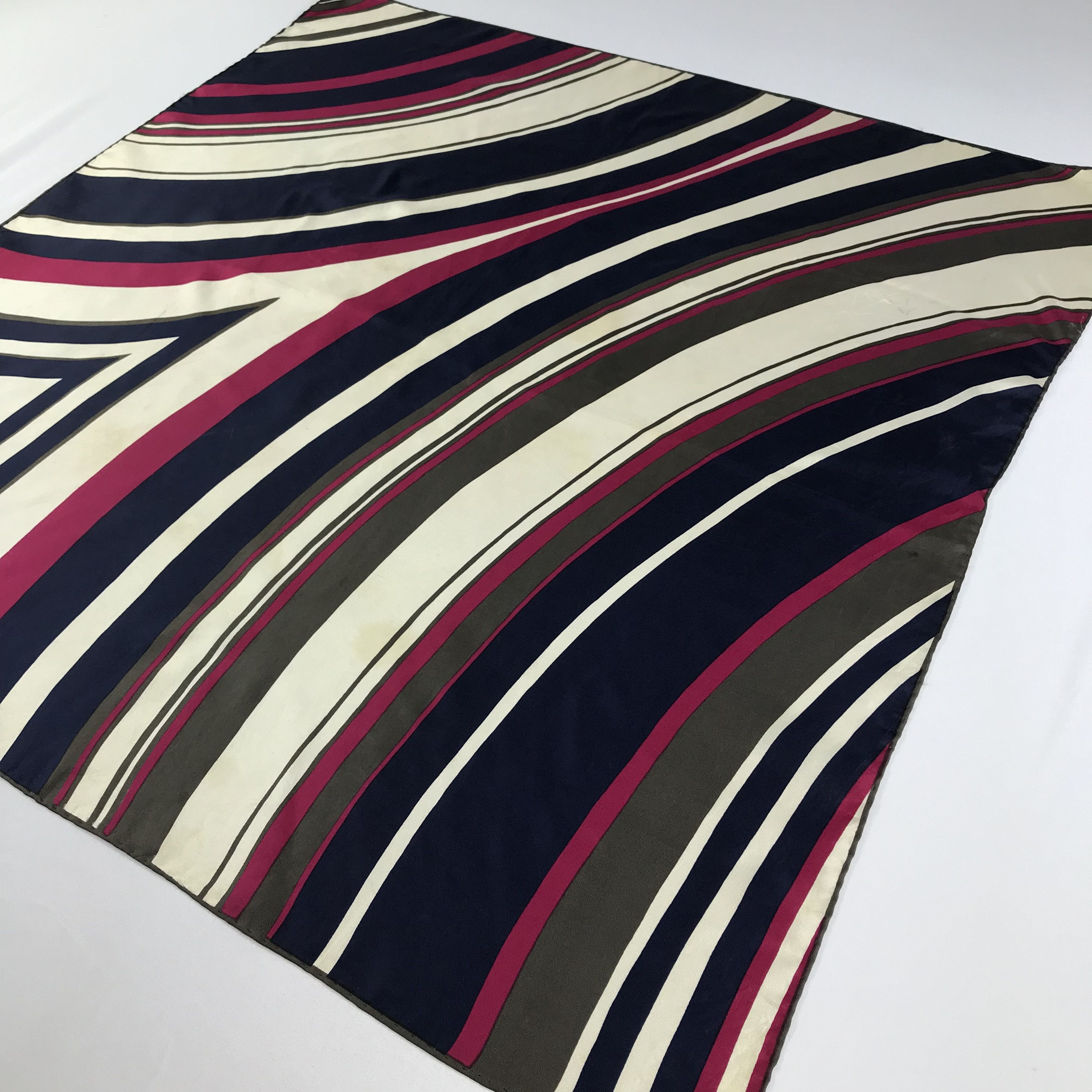 Vintage Vintage Abstract Design Hand Rolled Silk Scarf M189 Size ONE SIZE - 3 Thumbnail