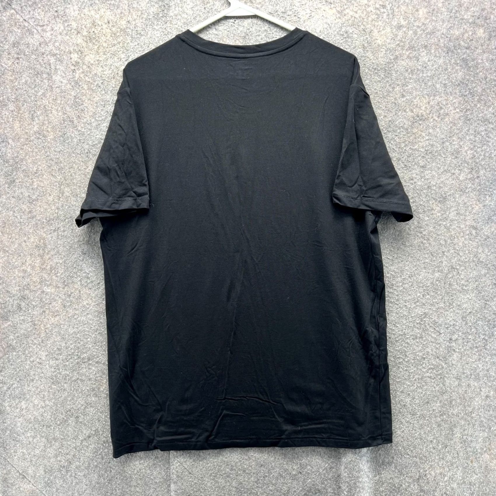 Vintage Tahari Shirt Mens XL Black V-Neck Cotton Tee Short Sleeve T-Shirt Regular Fit Casual Size US XL / EU 56 / 4 - 2 Thumbnail