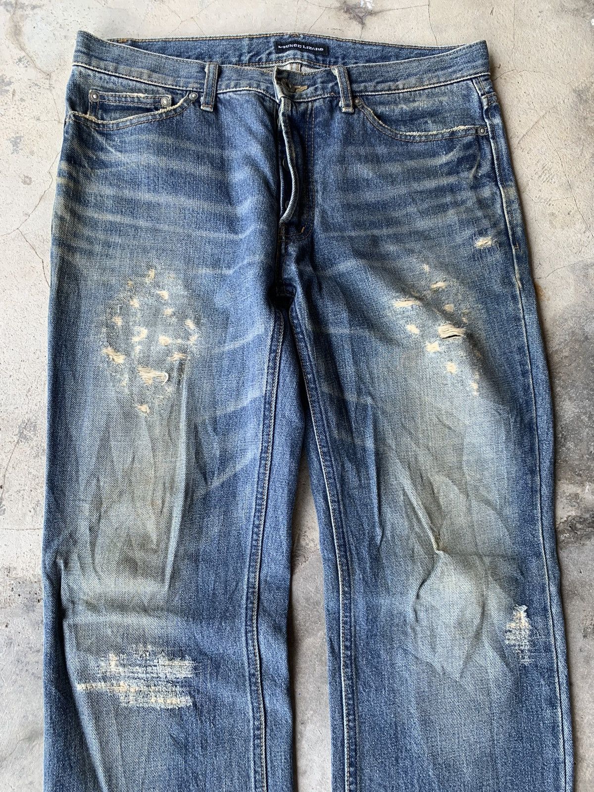 Lounge Lizard Distressed LOUNGE LIZARD denim. Size US 32 / EU 48 - 2 Thumbnail