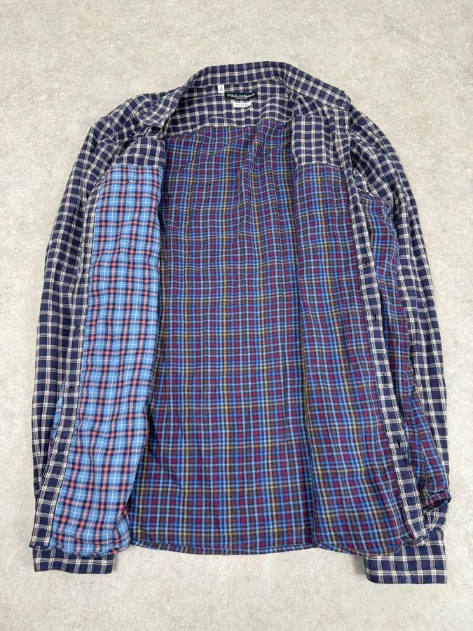 Dolce & Gabbana 2000s Dolce & Gabbana Blue Irregular Checkered Shirt Size US M / EU 48-50 / 2 - 8 Thumbnail