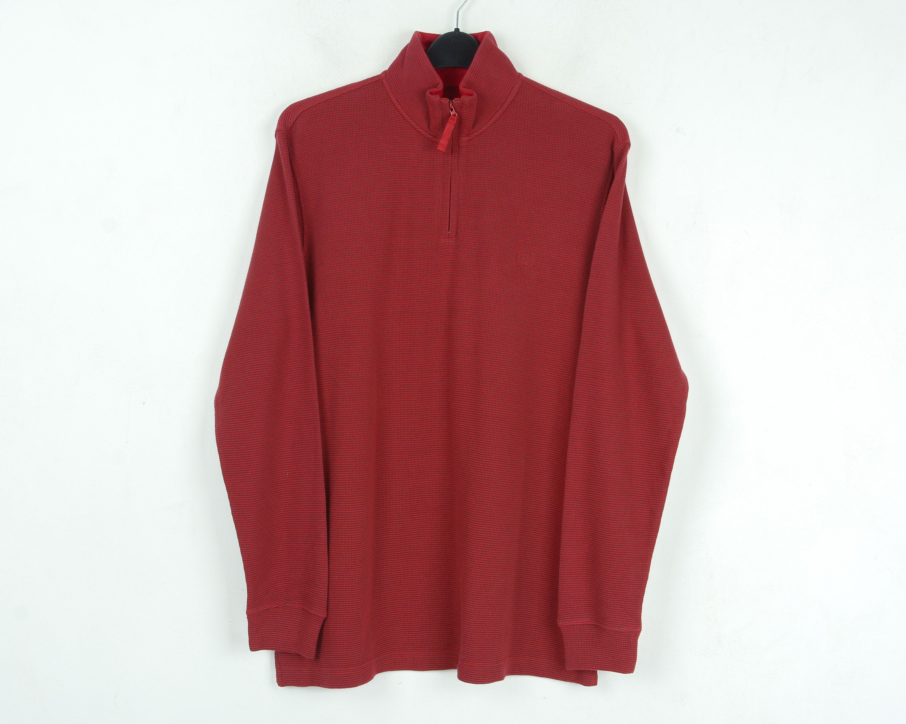 Chaps Cotton Sweater Striped Jumper Pullover High Neck Quarter Zip Size US M / EU 48-50 / 2 - 1 Thumbnail