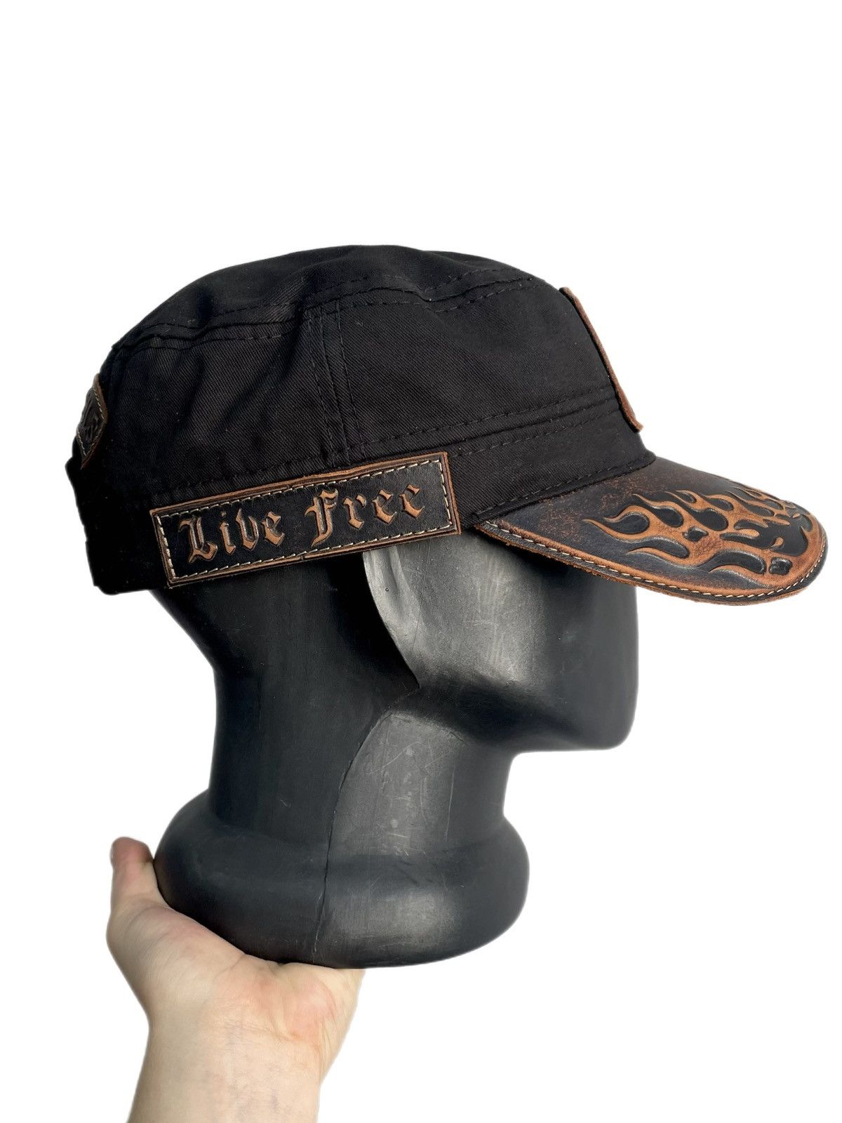 West Coast Choppers Patchwork west coast choppers cadet hat cap flames style Size ONE SIZE - 4 Thumbnail