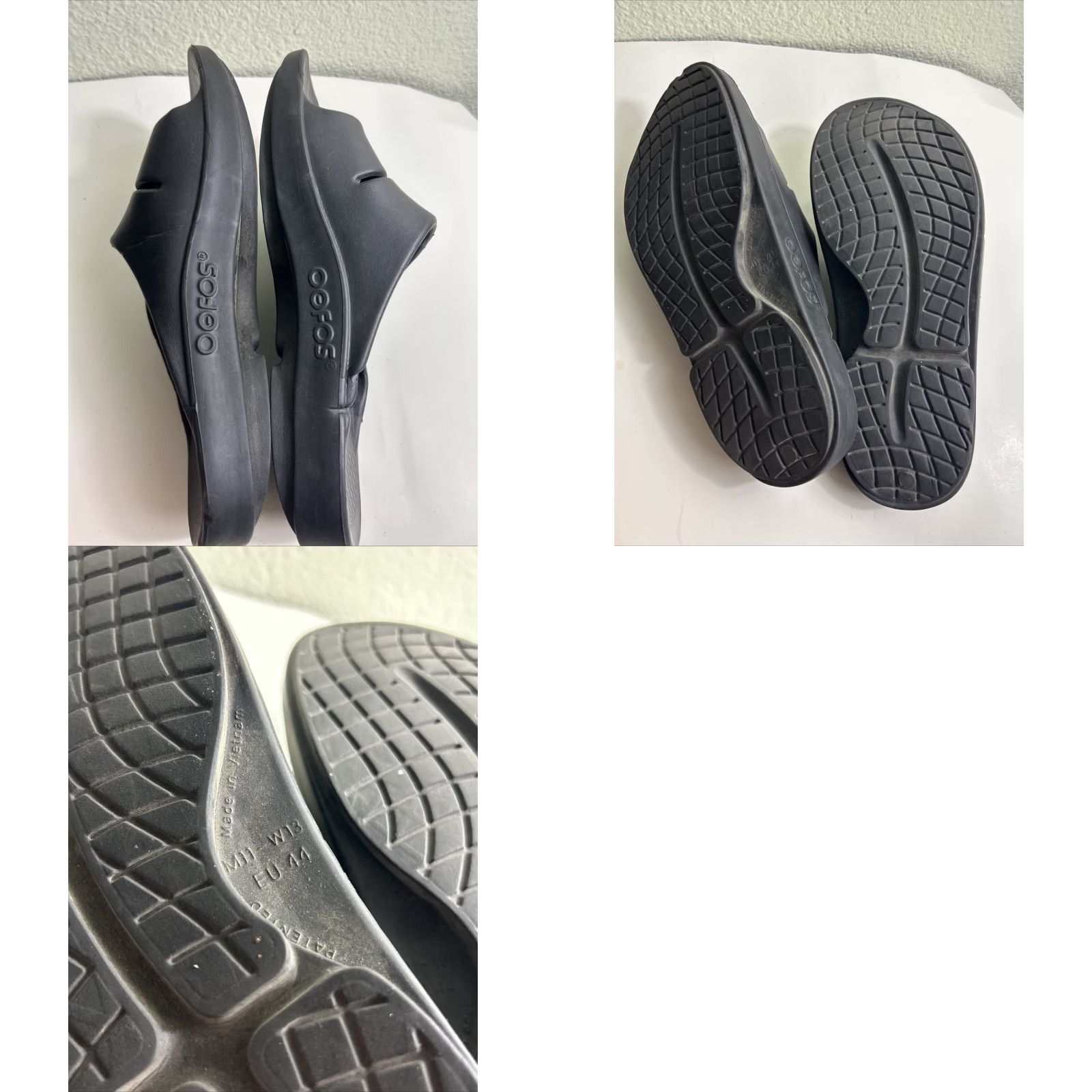 Vintage OOFOS Ooahh Sport Recovery Slide Sandals Men’s 11 Women’s 13 Black Size US 11 / IT 41 - 9 Thumbnail