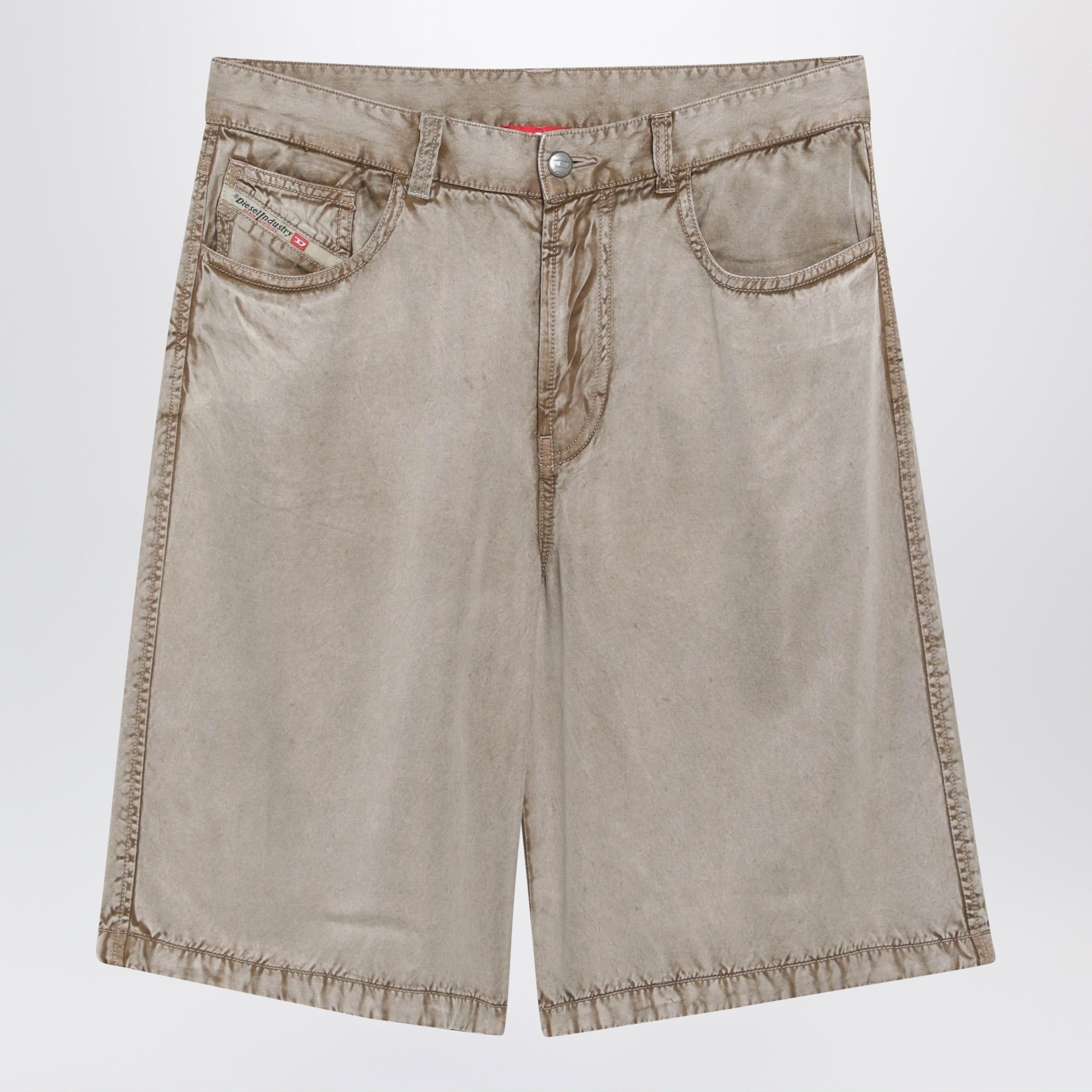 Diesel Diesel Beige Viscose Bermuda Shorts Size 27" / US 4 / IT 40 - 1 Thumbnail
