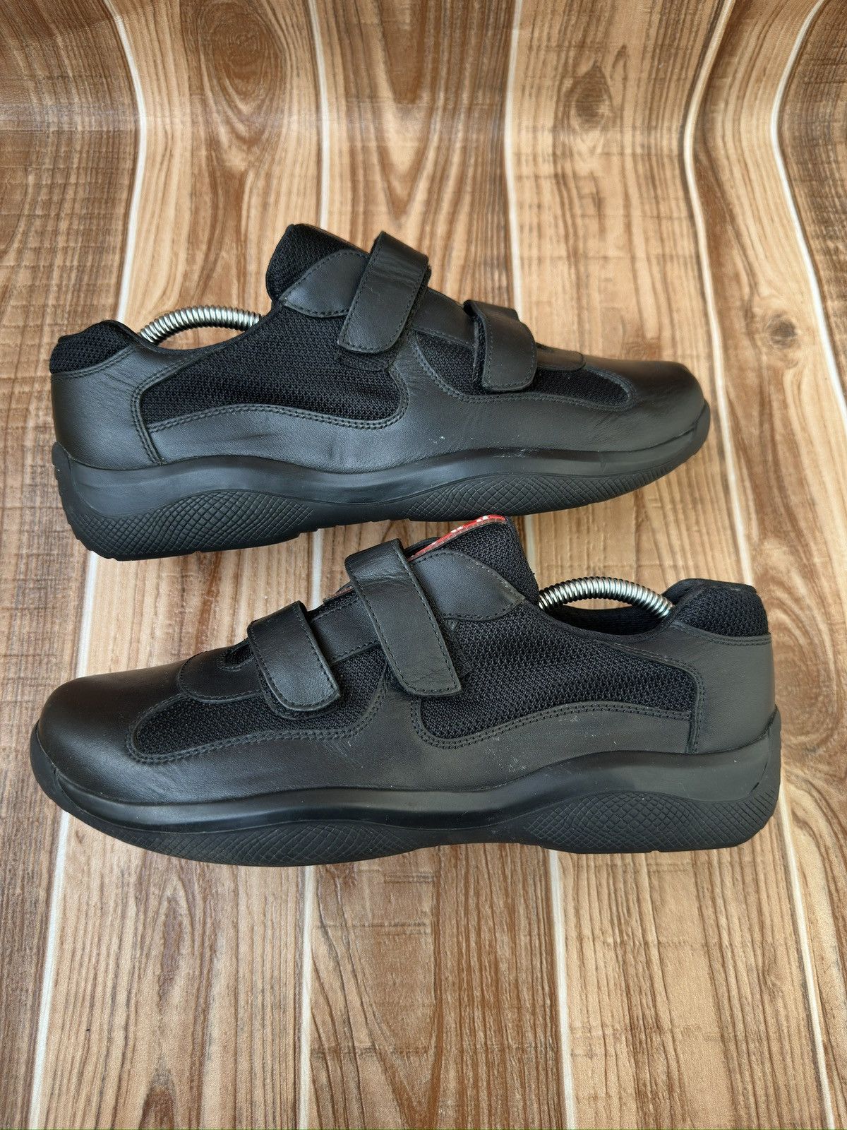 Prada Prada Americas Cup Velcro Straps Red Tab Leather Sneaks Size US 7.5 / EU 40-41 - 7 Thumbnail