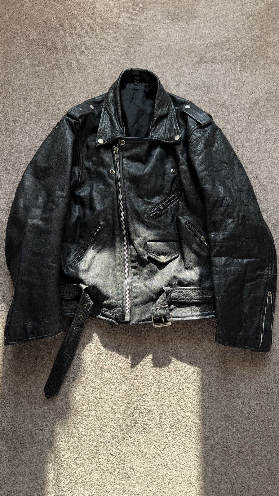 Genuine Leather Y2K Vintage Moto Biker Leather Jacket Grunge Punk schott lgb Size US M / EU 48-50 / 2 - 4 Thumbnail