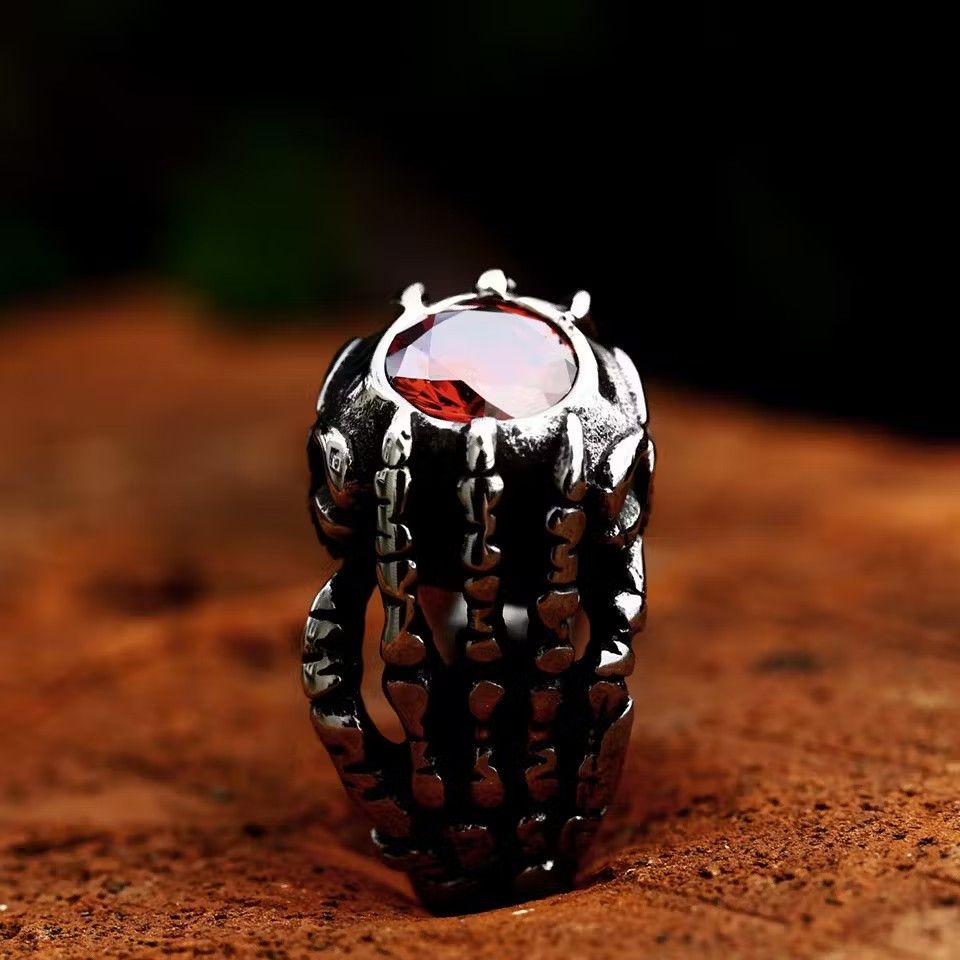 Jewelry × Vintage Creative Skull Hand Bones Ring Size ONE SIZE - 4 Thumbnail